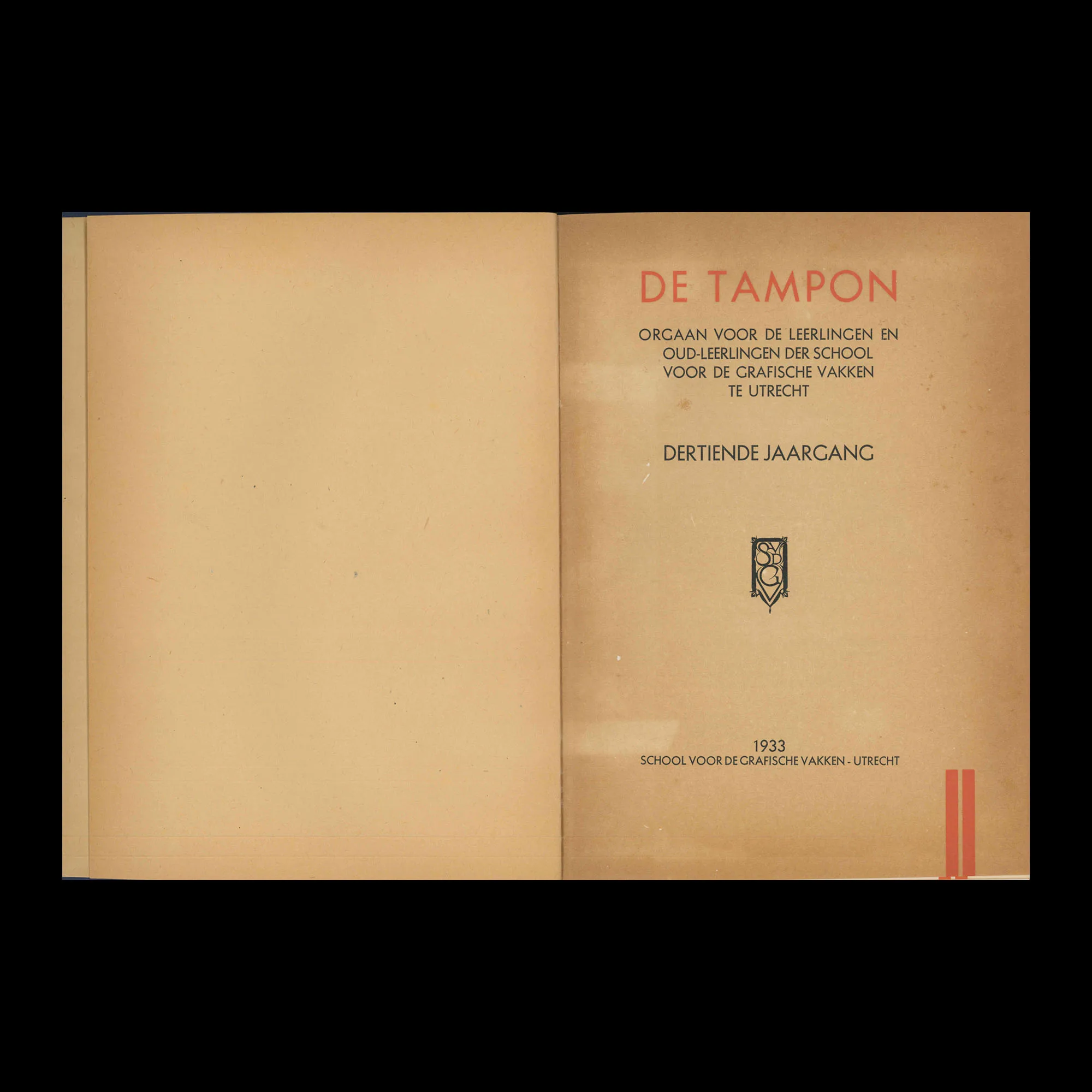 De Tampon, Orgaan voor de leerlingen en oud-leerlingen der School voor de Grafische Vakken, 1932-1933