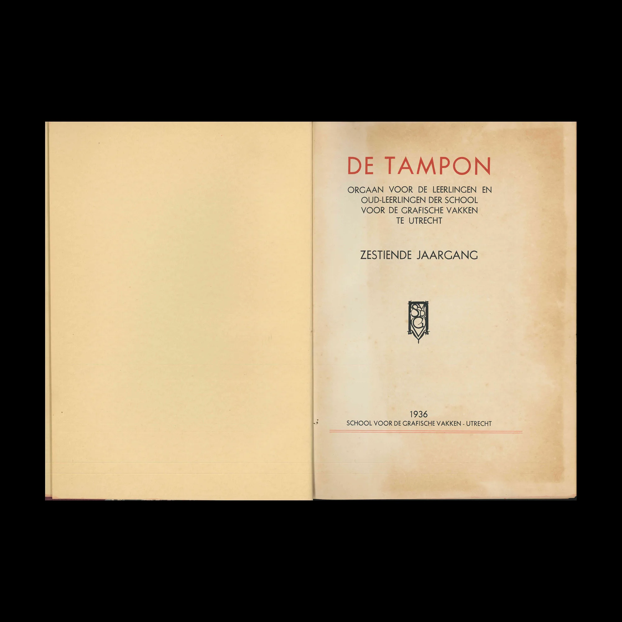 De Tampon, Orgaan voor de leerlingen en oud-leerlingen der School voor de Grafische Vakken, 1936