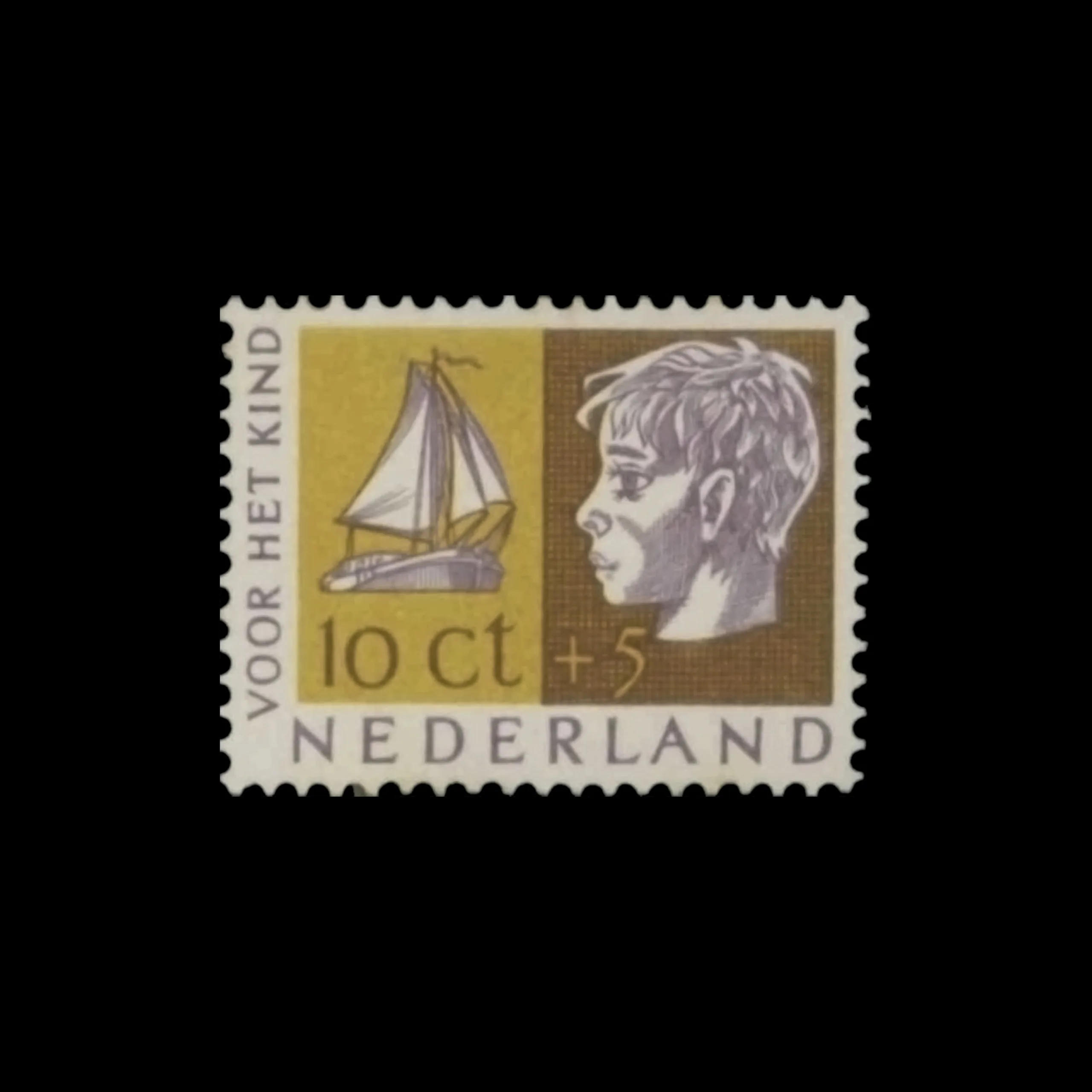 Child and Hobby, Netherlands Stamps, 1953. Designed by Theo Kurpershoek