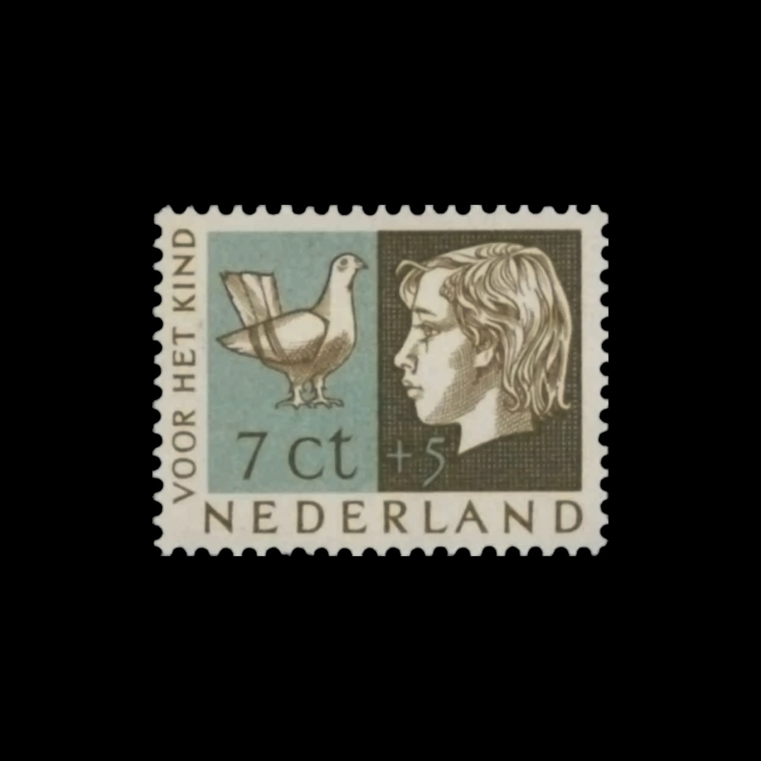 Child and Hobby, Netherlands Stamps, 1953. Designed by Theo Kurpershoek