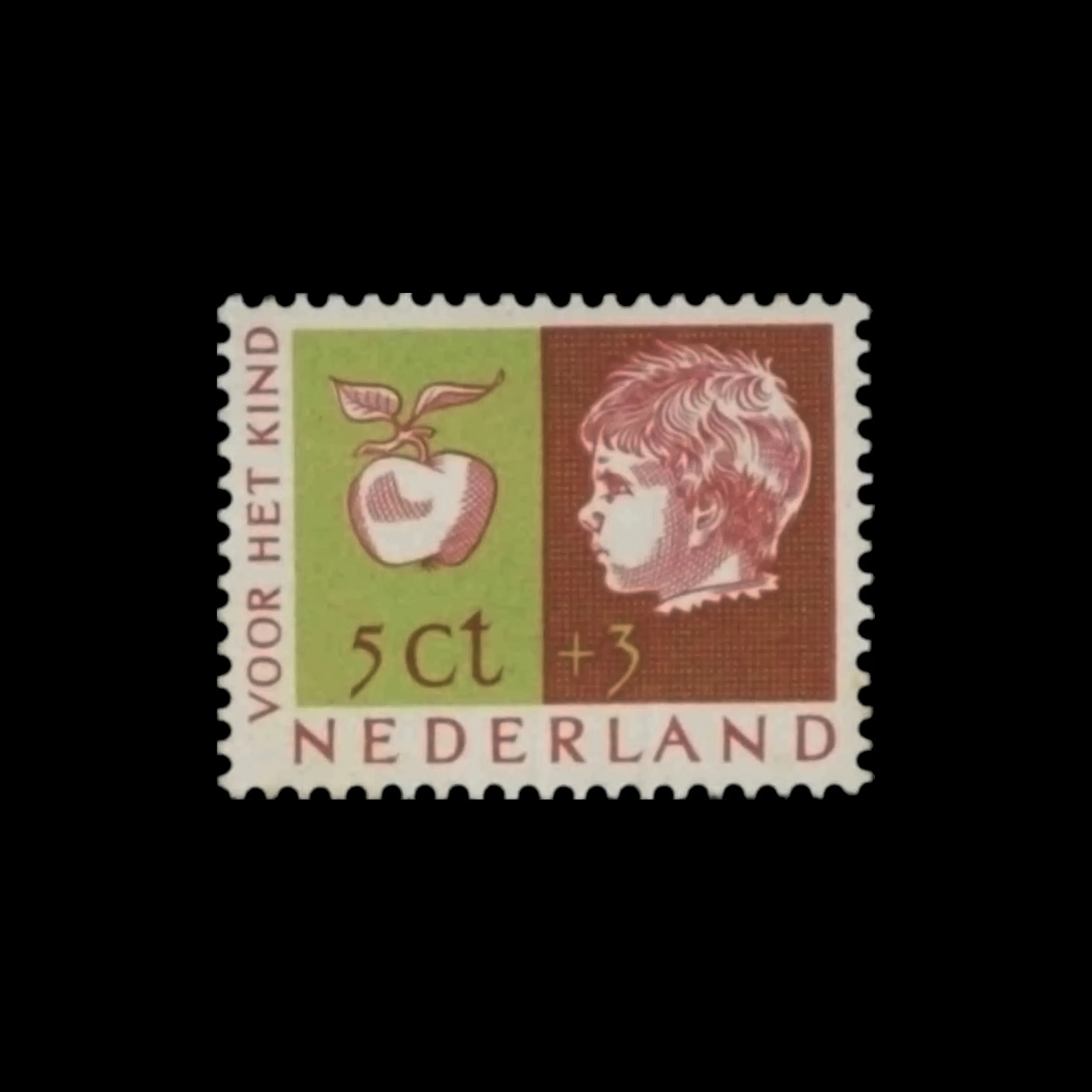 Child and Hobby, Netherlands Stamps, 1953. Designed by Theo Kurpershoek