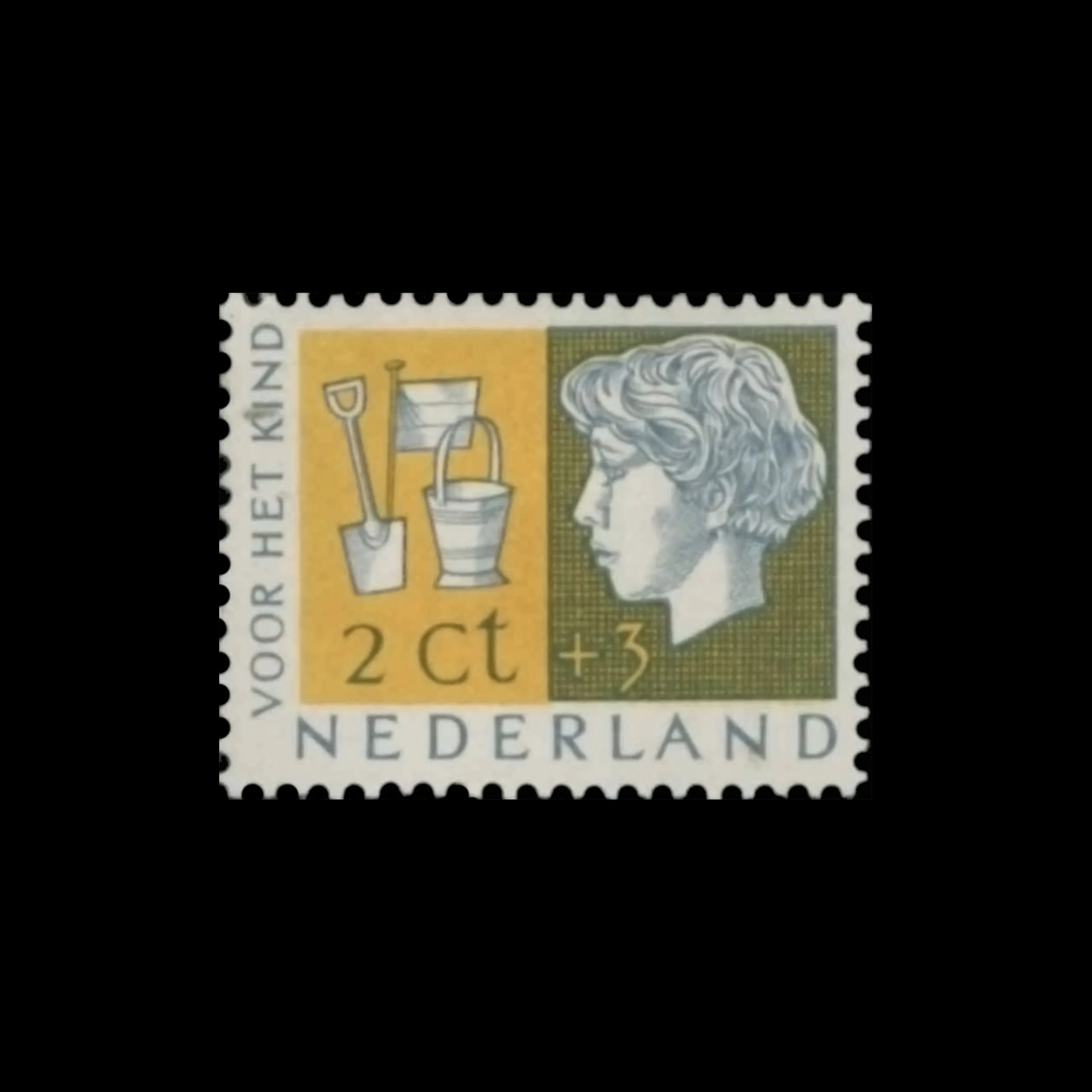 Child and Hobby, Netherlands Stamps, 1953. Designed by Theo Kurpershoek