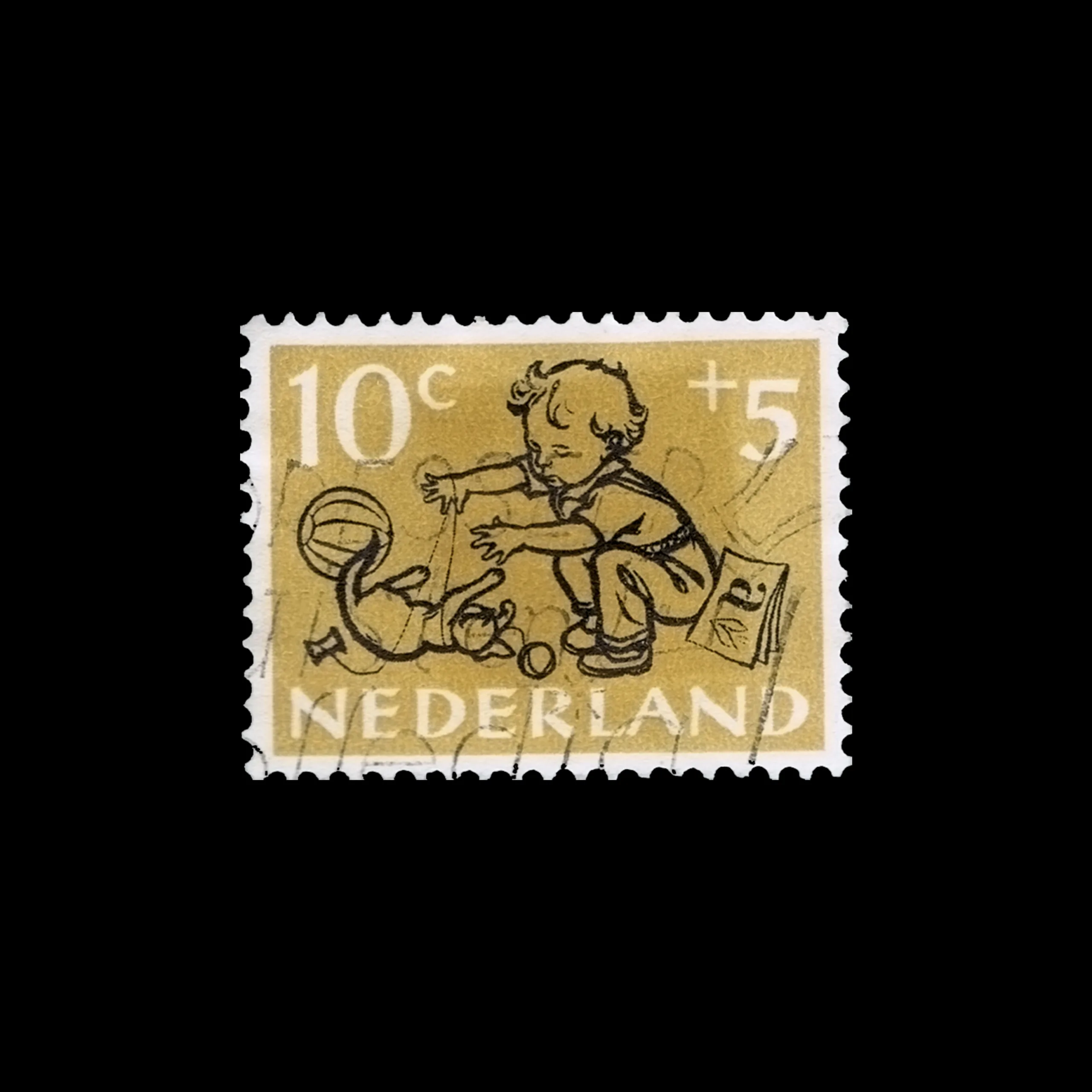 Children in a Dutch Environment, Children’s Stamps, Netherlands, 1952. Designed by Cas Oorthuys