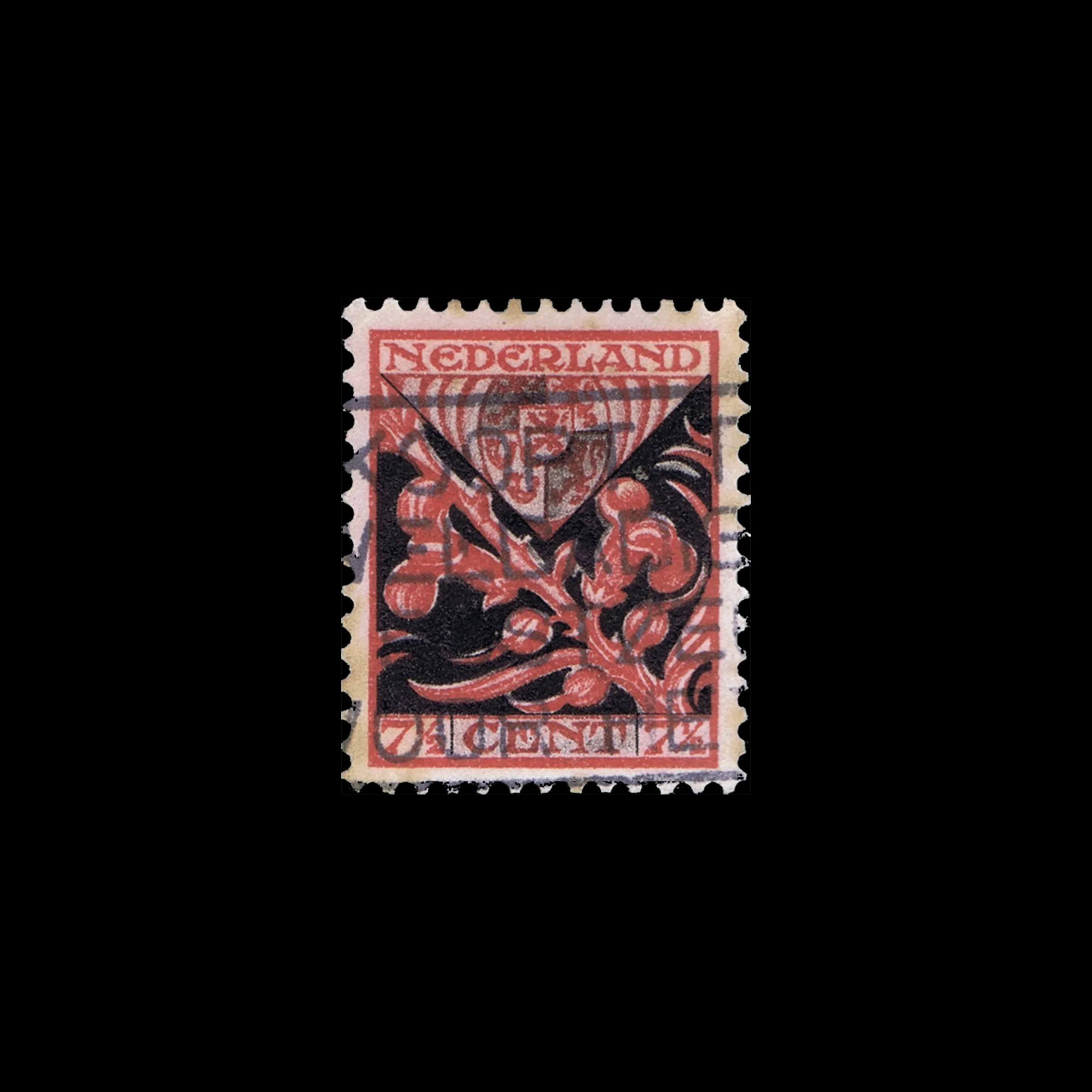 Coats of Arms of Drenthe, Groningen, Limburg and Overijssel, Children’s Stamps, Netherlands, 1927. Designed by Anton Molkenboer