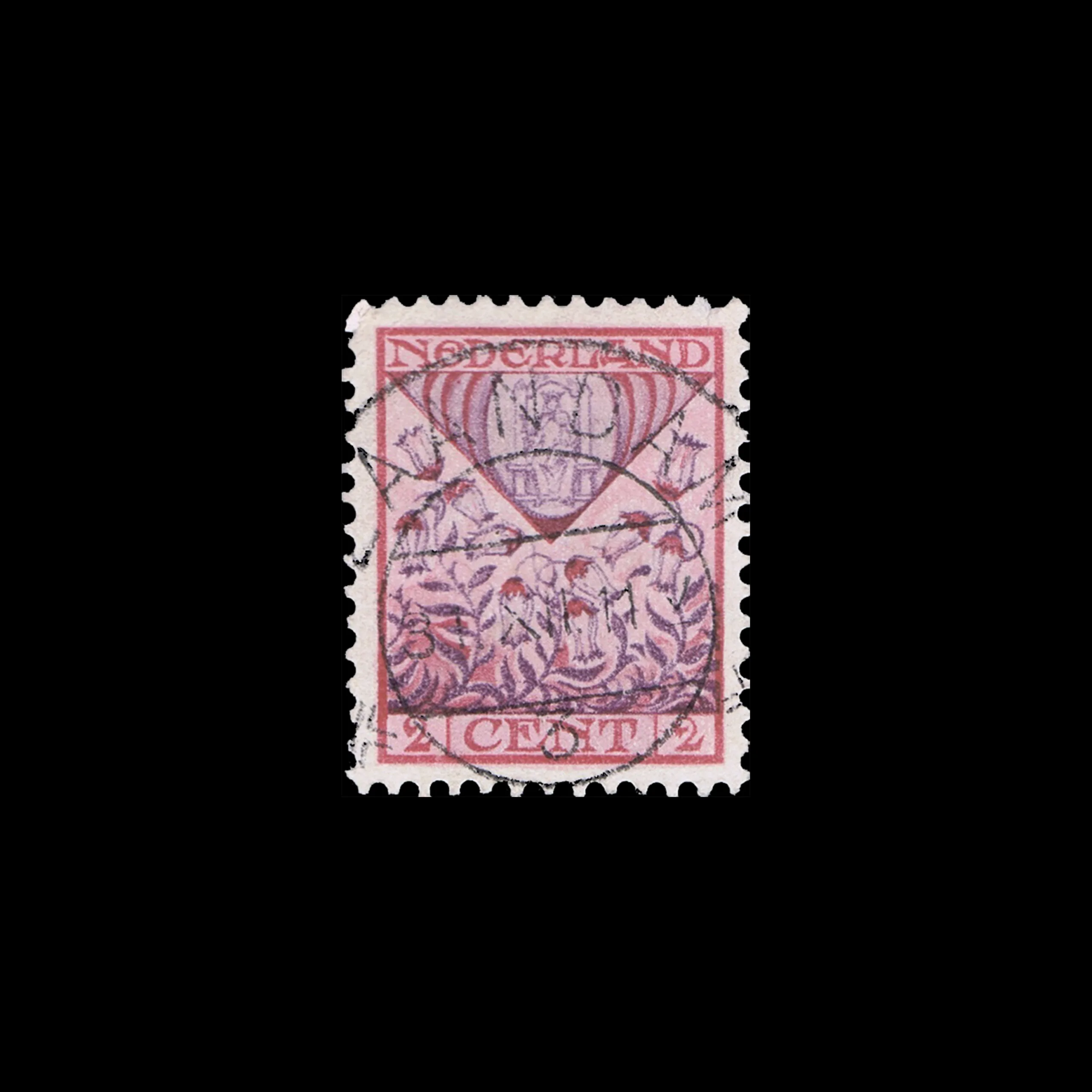 Coats of Arms of Drenthe, Groningen, Limburg and Overijssel, Children’s Stamps, Netherlands, 1927. Designed by Anton Molkenboer