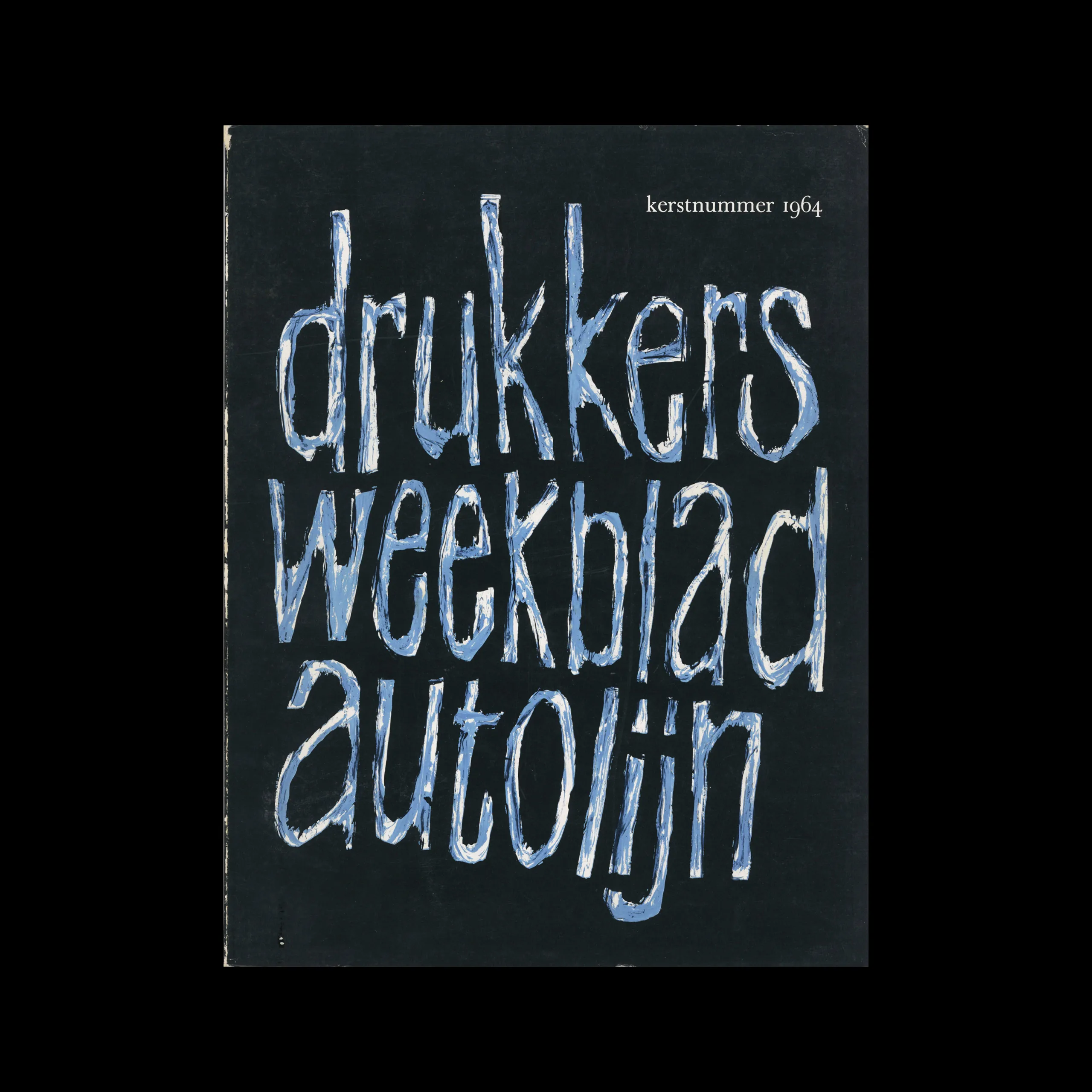 Drukkersweekblad en Autolijn Kerstnummer 1964, 1964.  Cover design by Pieter Brattinga