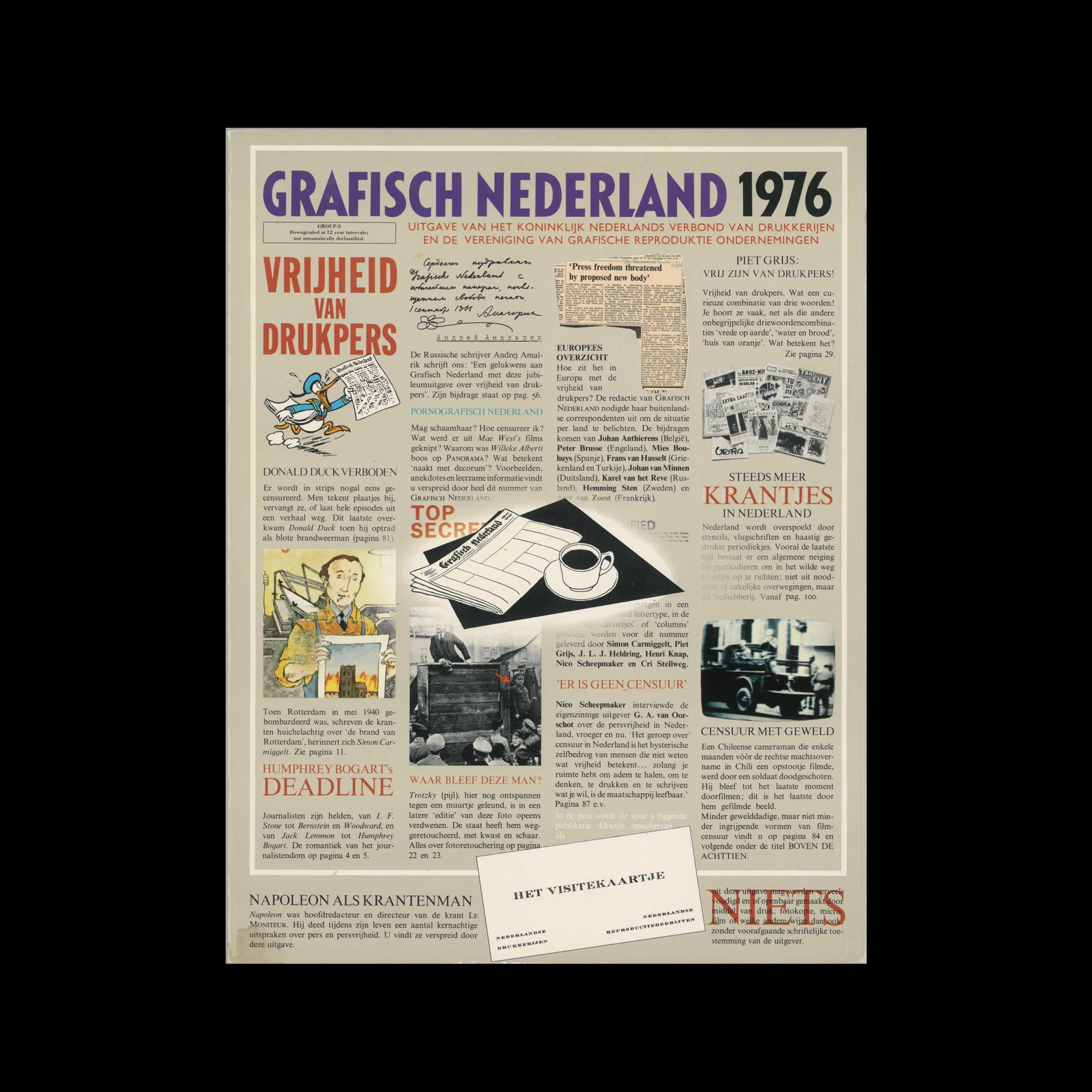 Grafisch Nederland 1976, Amsterdam, Koninklijk Verbond van Grafische Ondernemingen, 1976