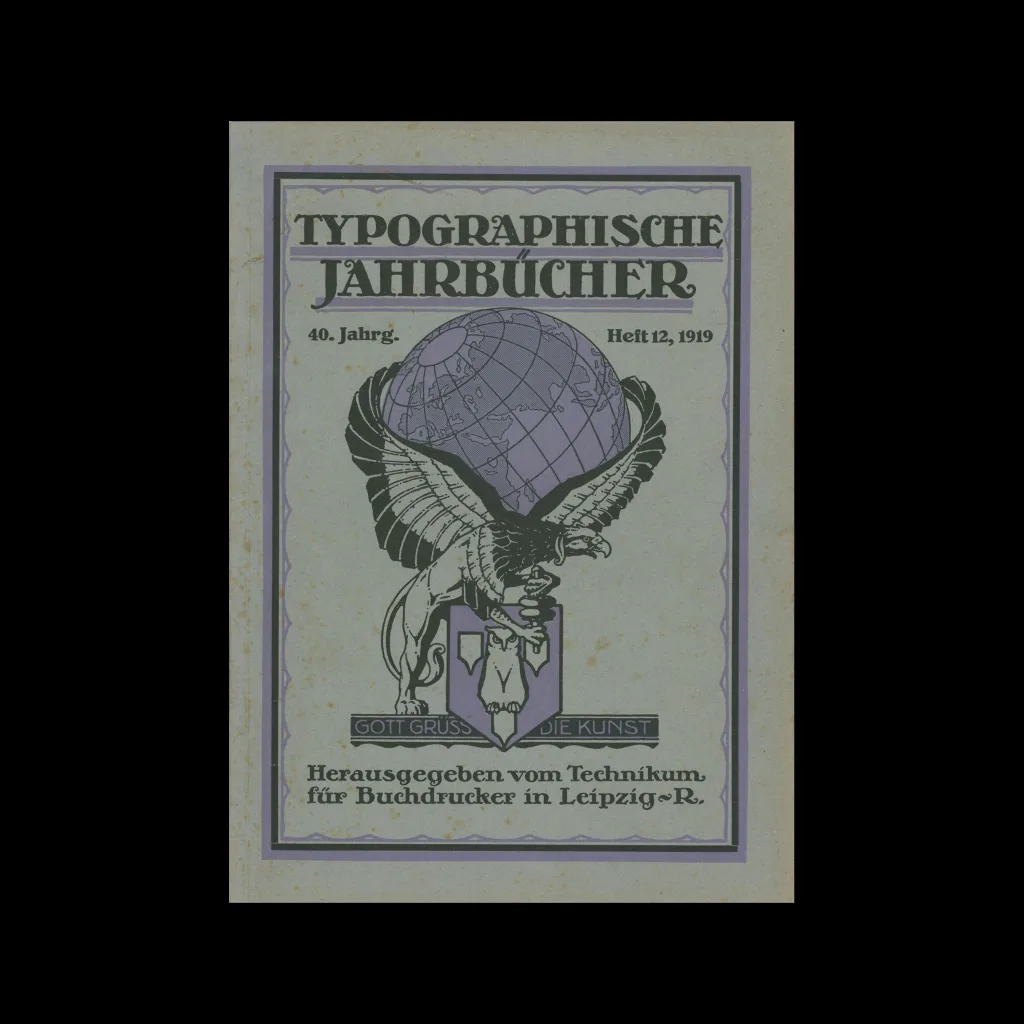 Typographische Jahrbücher, 40 Jahrg., Heft 12, 1919