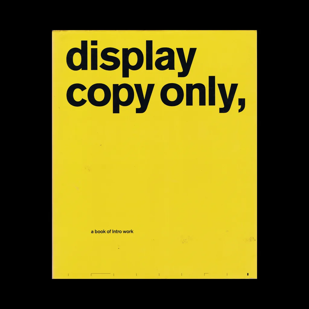 Display Copy Only: A Book of Intro Work, Laurence King Publishing, 2001