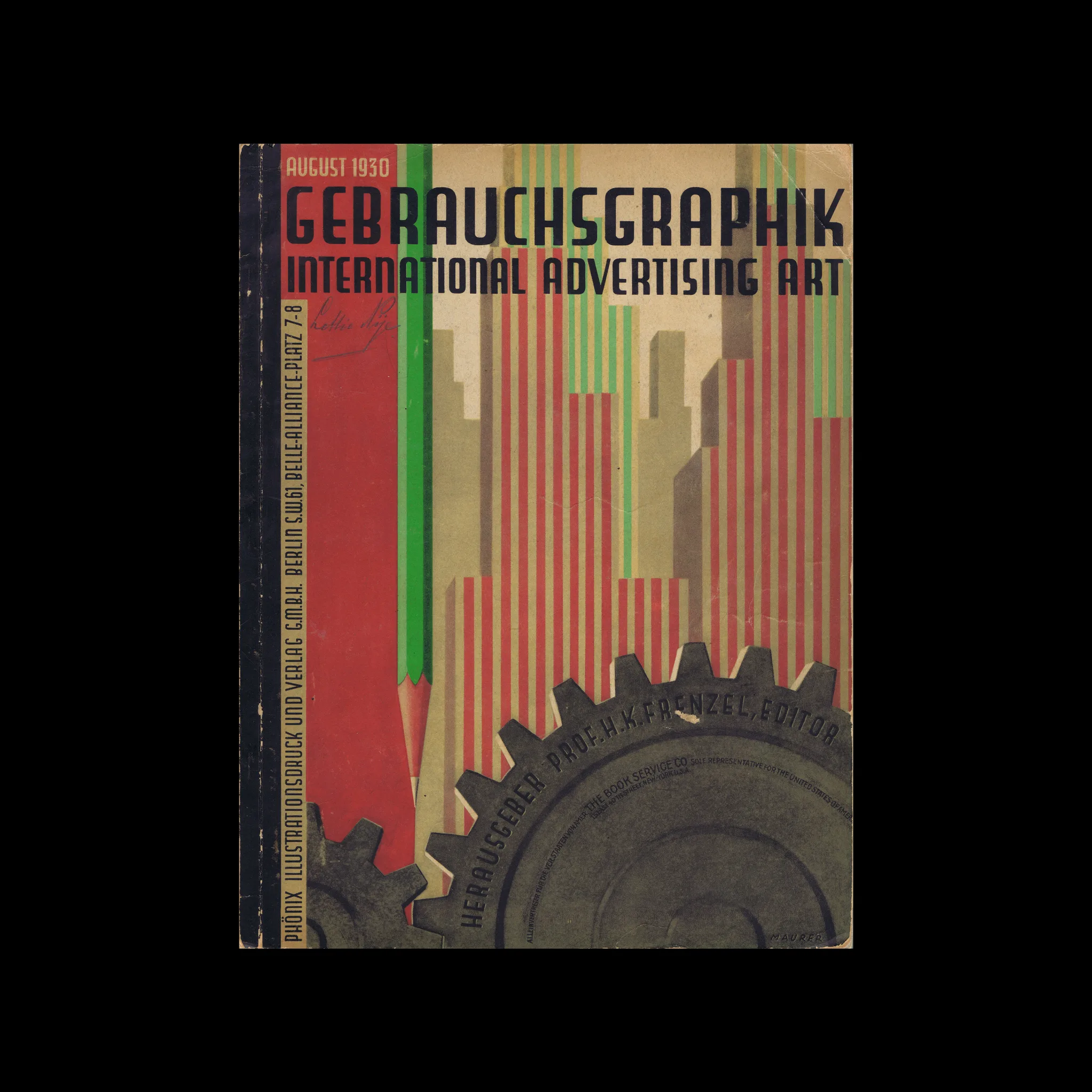Gebrauchsgraphik, 08, 1930. Cover design by S. A. Maurer