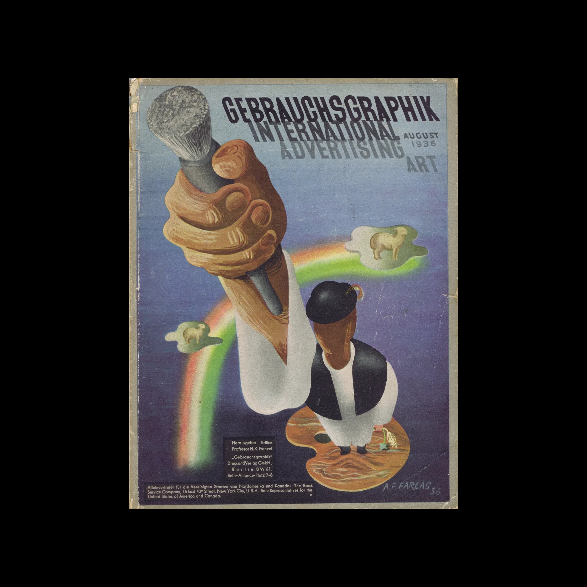 Gebrauchsgraphik, 08, 1936 1 Gebrauchsgraphik, 08, 1936. Cover design by Andre F. Farcas