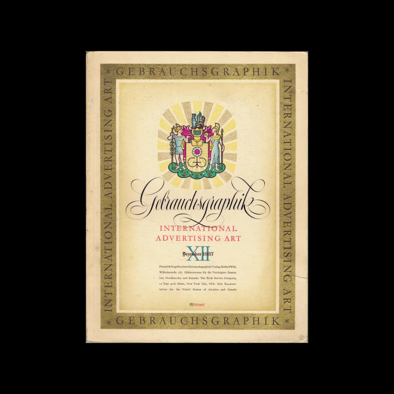 Gebrauchsgraphik, 12, 1937. Cover design by I. H. Böttcher