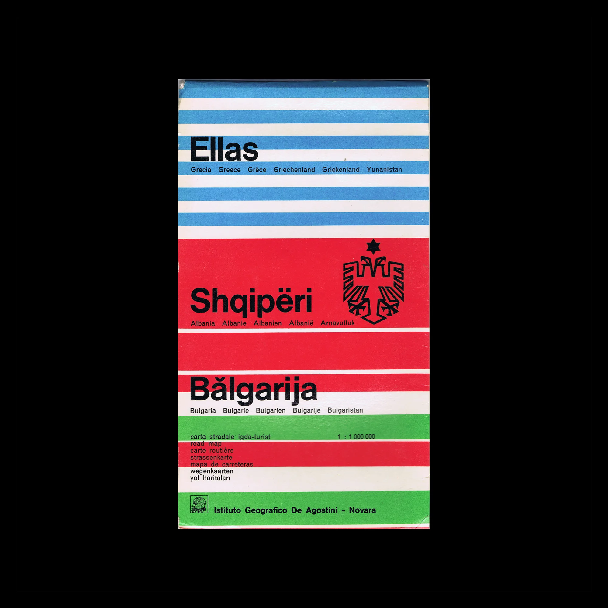 Greece, Albania and Bulgaria, Instituto Geografico De Agostini, 1958-61 1 Greece, Albania and Bulgaria, Instituto Geografico De Agostini - Novara, 1958-61. Designed by Max Huber