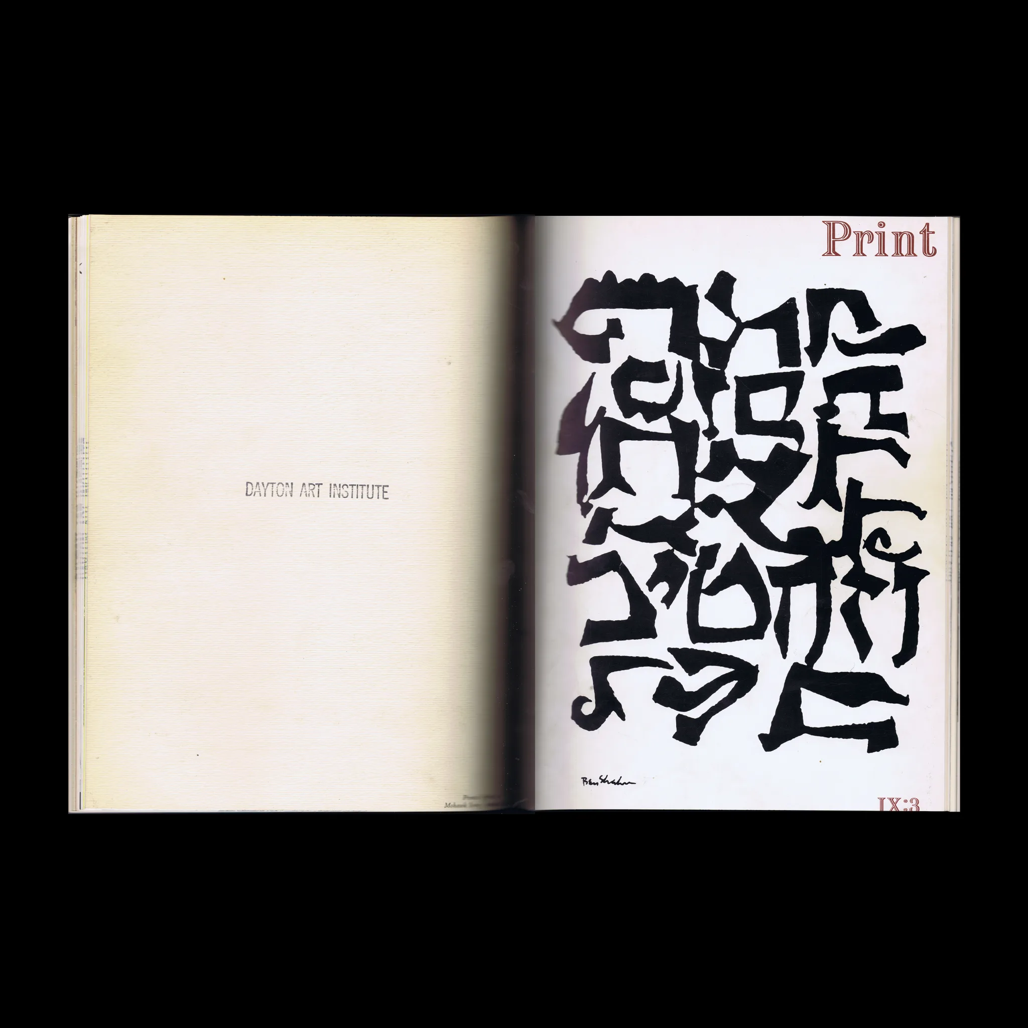 Print, Vol 9, No.3, 1954. Cover design by Ben Shahn