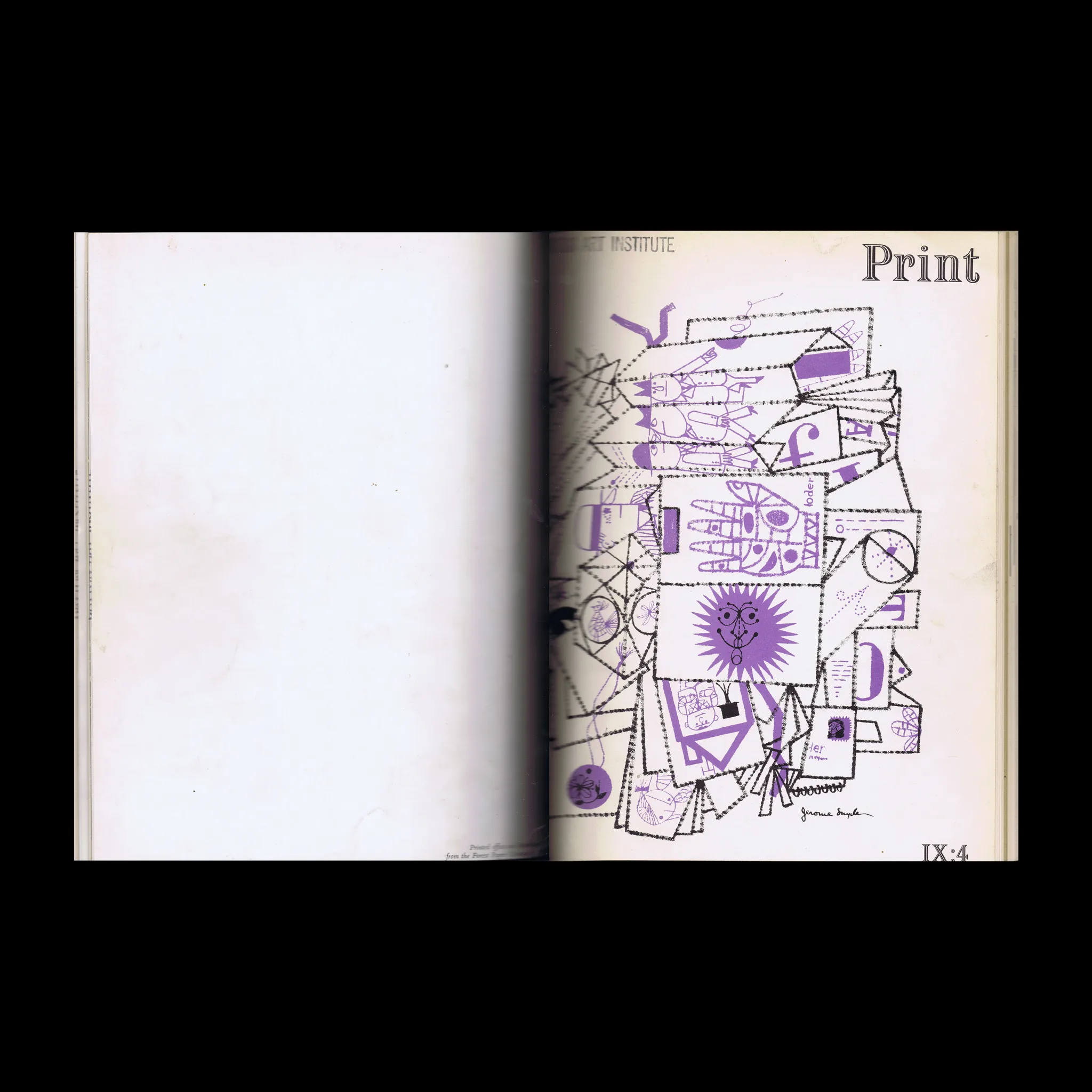 Print, Vol 9, No.4, 1955. Cover design by Jerome Snyder