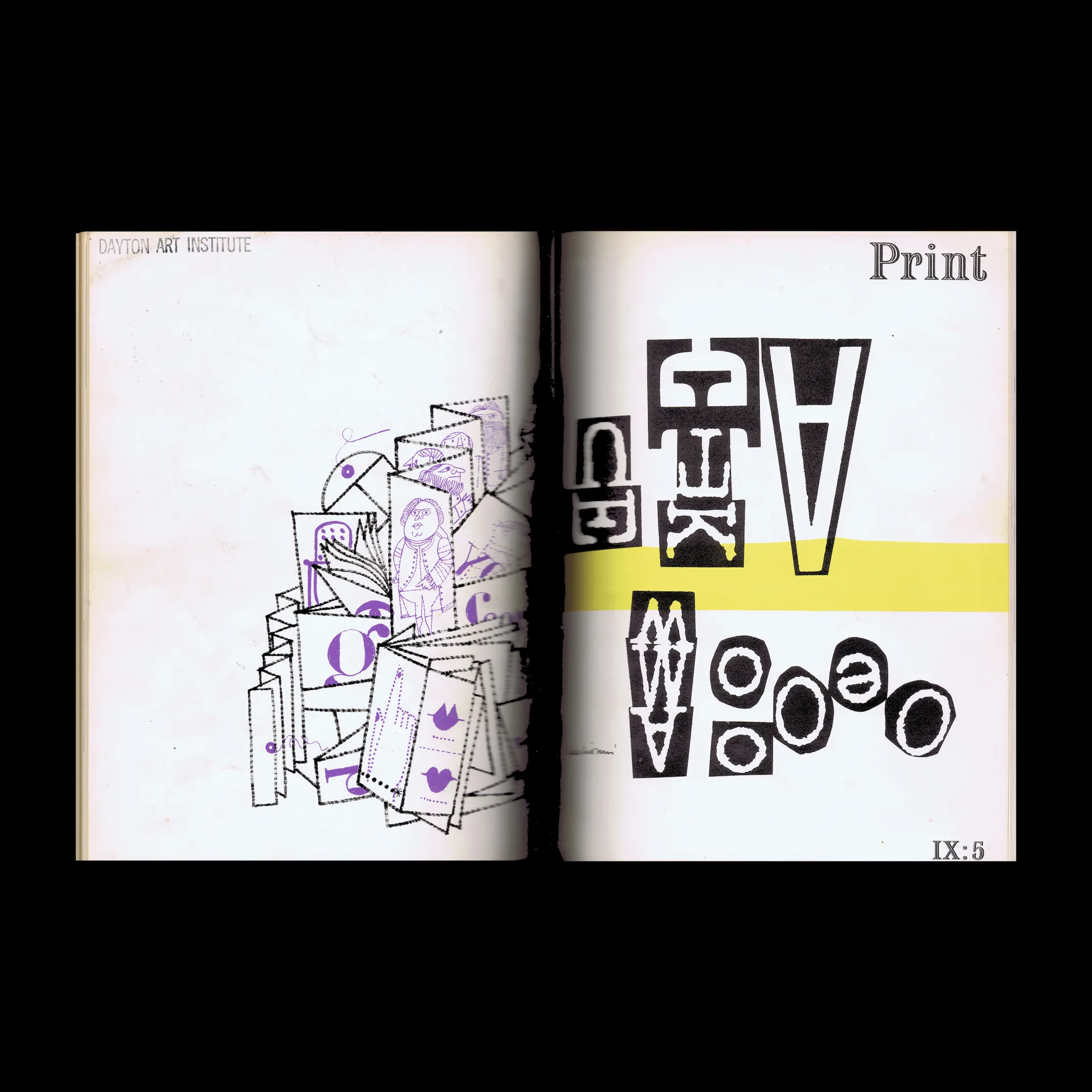Print, Vol 9, No.5, 1955. Cover design by Leo Lionni