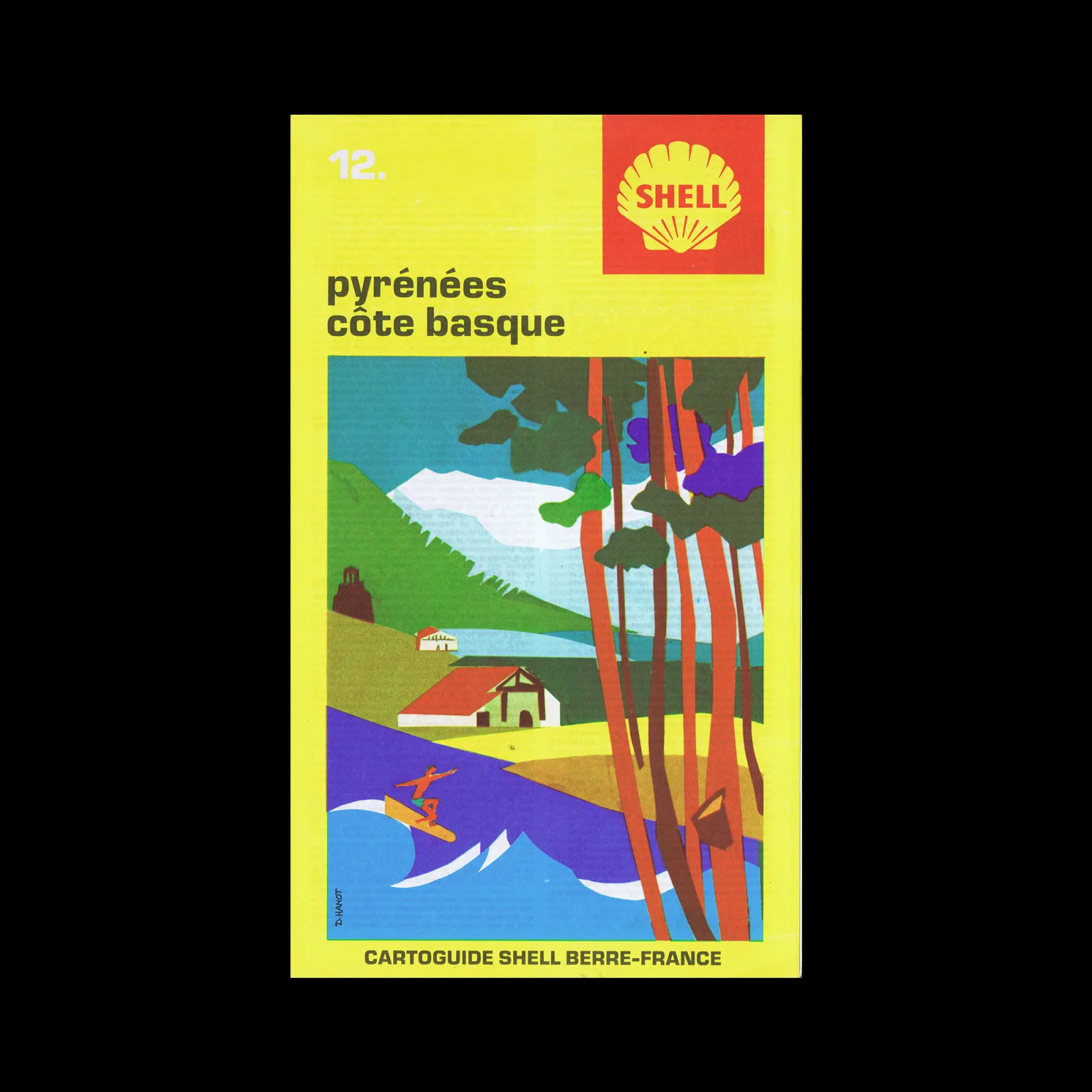 Pyrénées Côte Basque, French Cartoguide 12, Shell, 1971