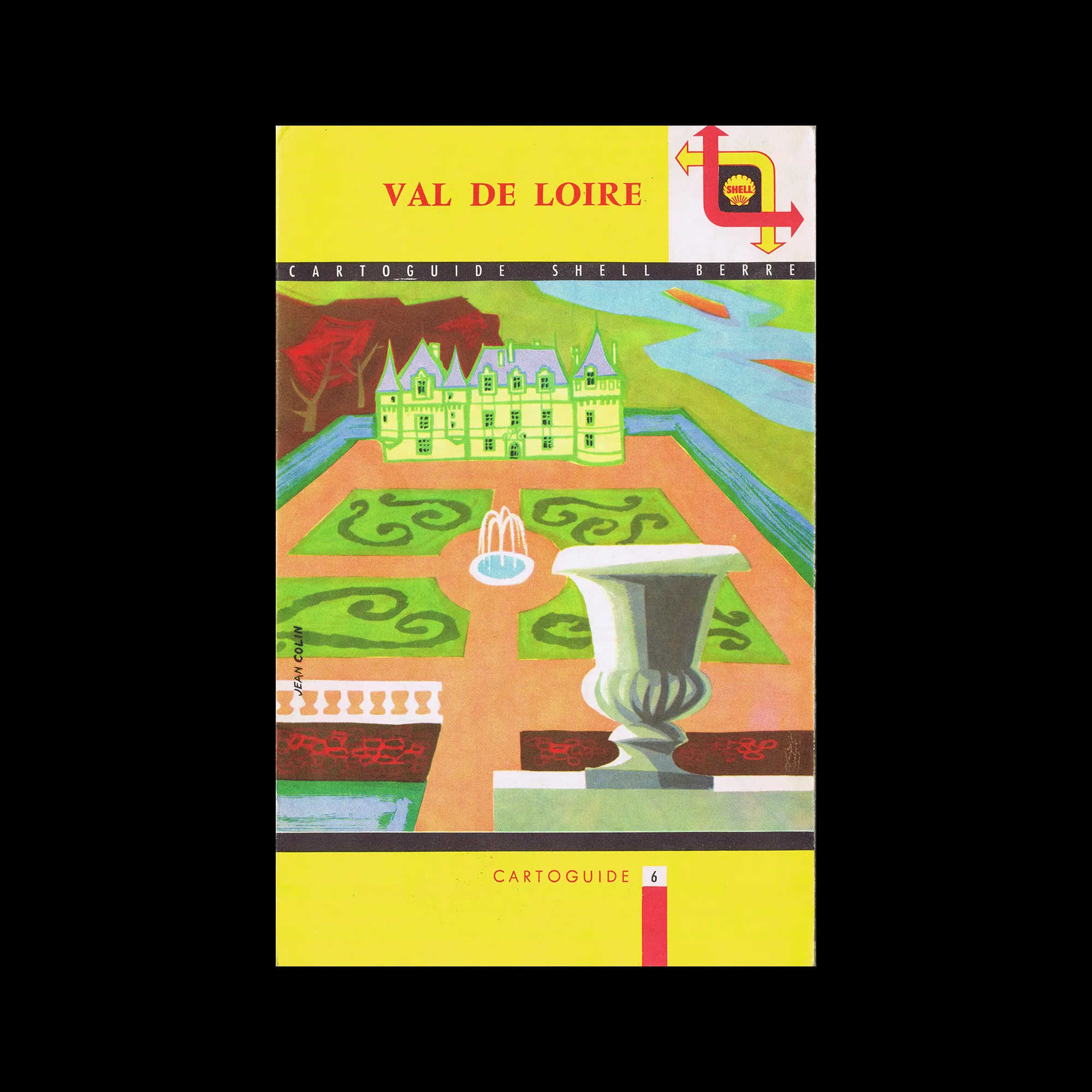 Val de Loire, French Cartoguide 06, Shell, c.1959. Cover illustration by Jean Colin