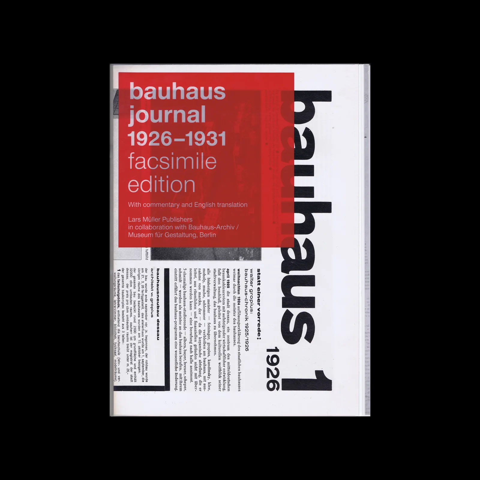 Bauhaus Journal 1926–1931 (facsimile edition), Lars Müller Publishers, 2019