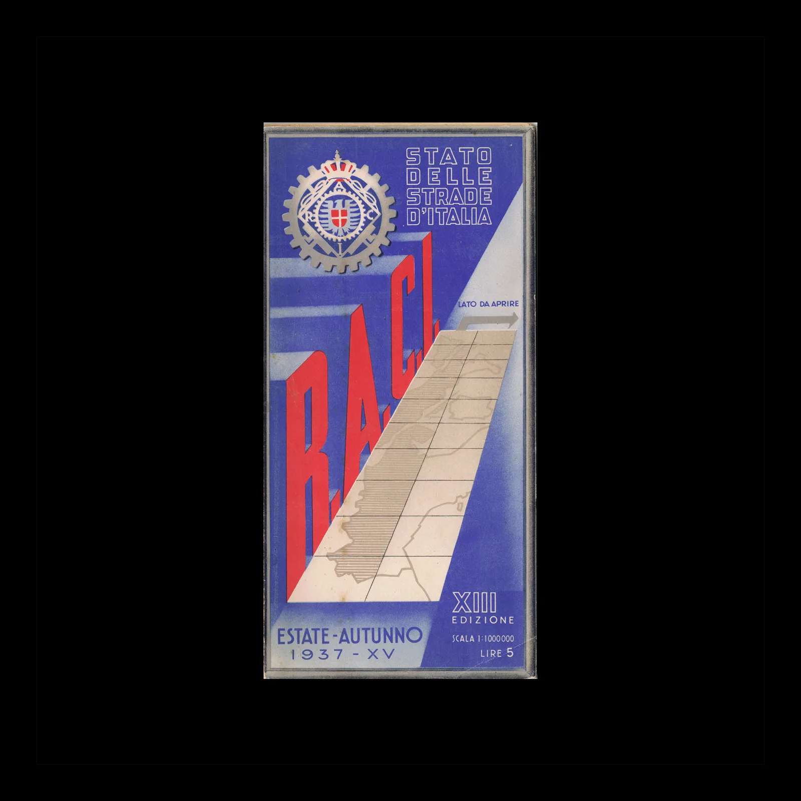 R.A.C.I., Carta Stato delle Strade d’Italia, Estate Autunno 1937