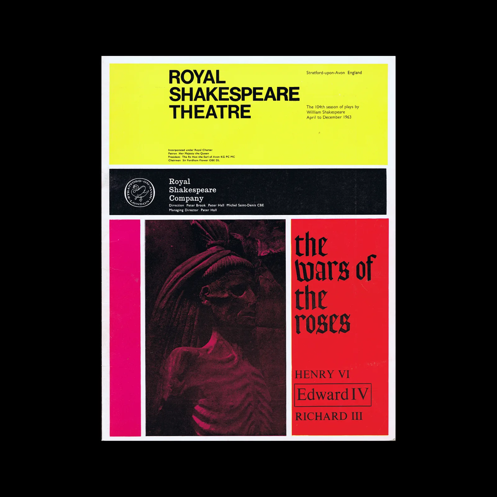 The War Of The Roses – Edward IV, Programme, Royal Shakespeare Theatre, 1963