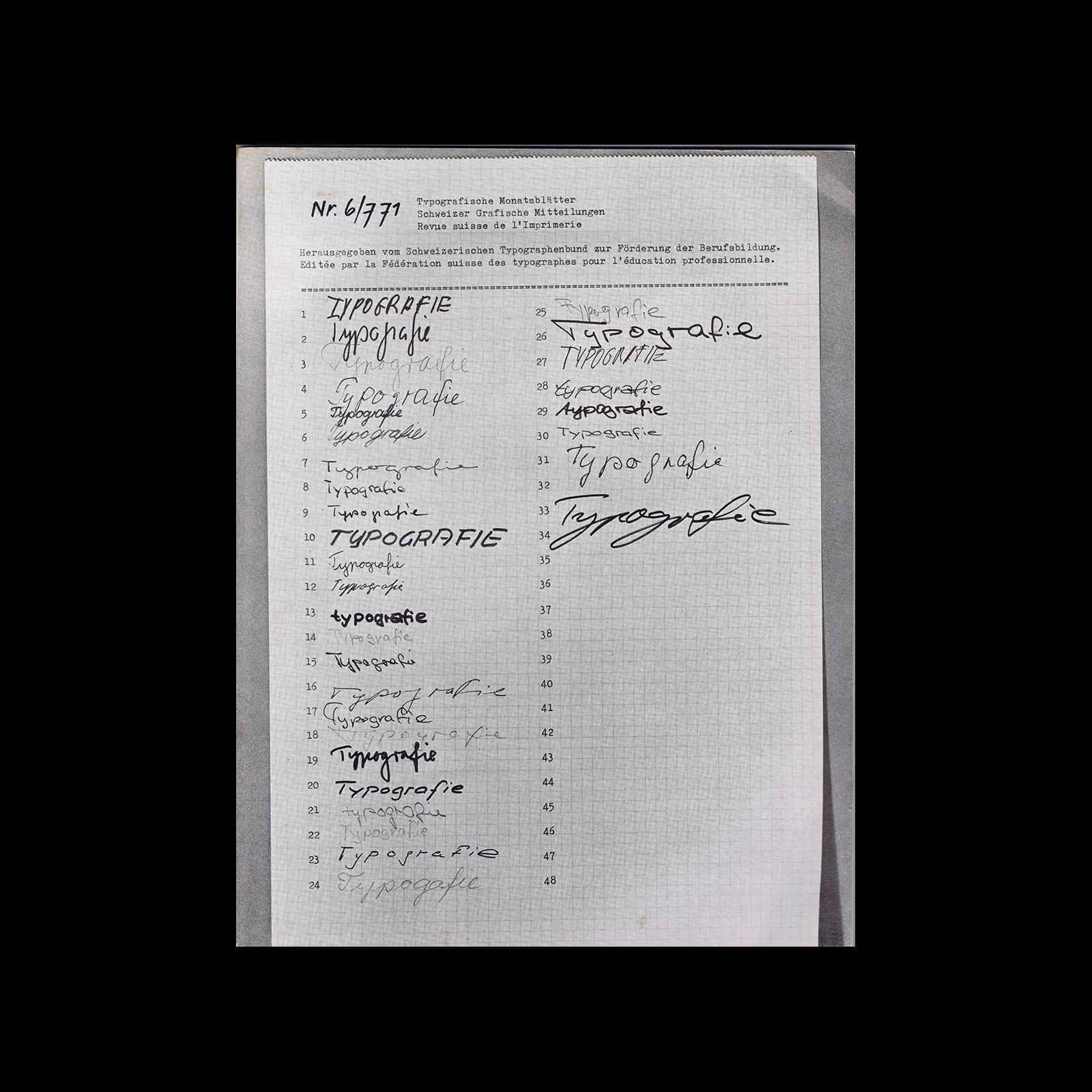 Typografische Monatsblätter, 06-07, 1971