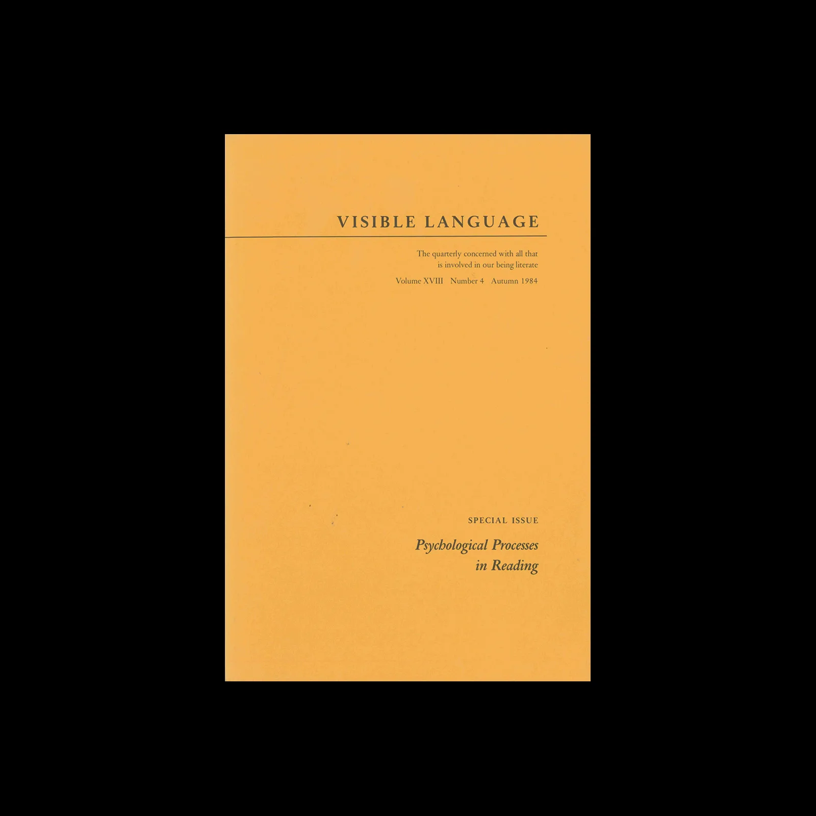 Visible Language, Vol 18, 04, 1984