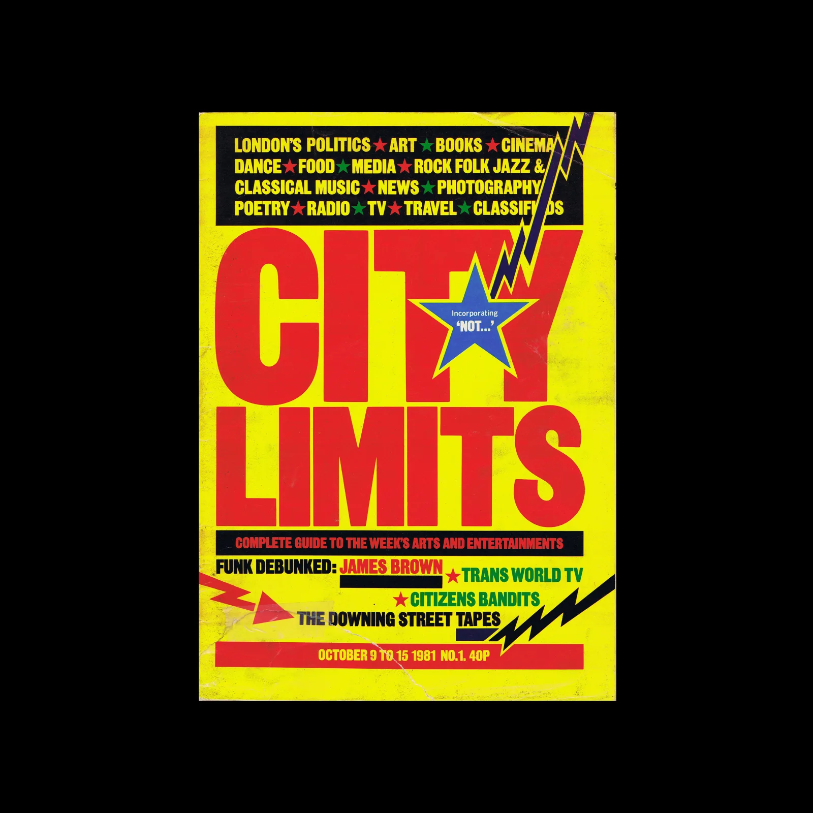 City Limits, no. 1, 9 to 15 October 1981