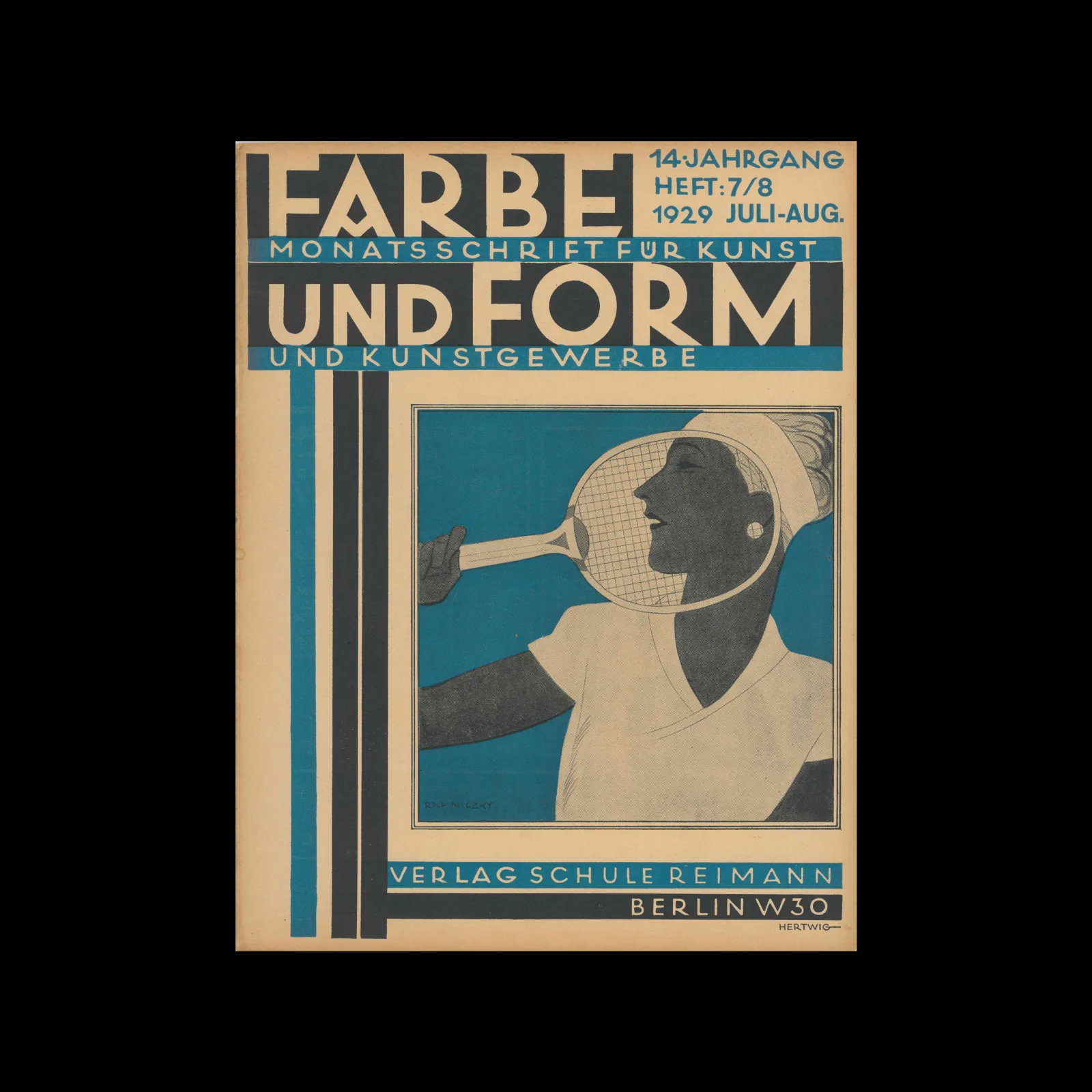 Farbe und Form, Monatsschrift fur kunst und Kunstgewerbe, 14 Jahrgang, Heft 7/8, 1929