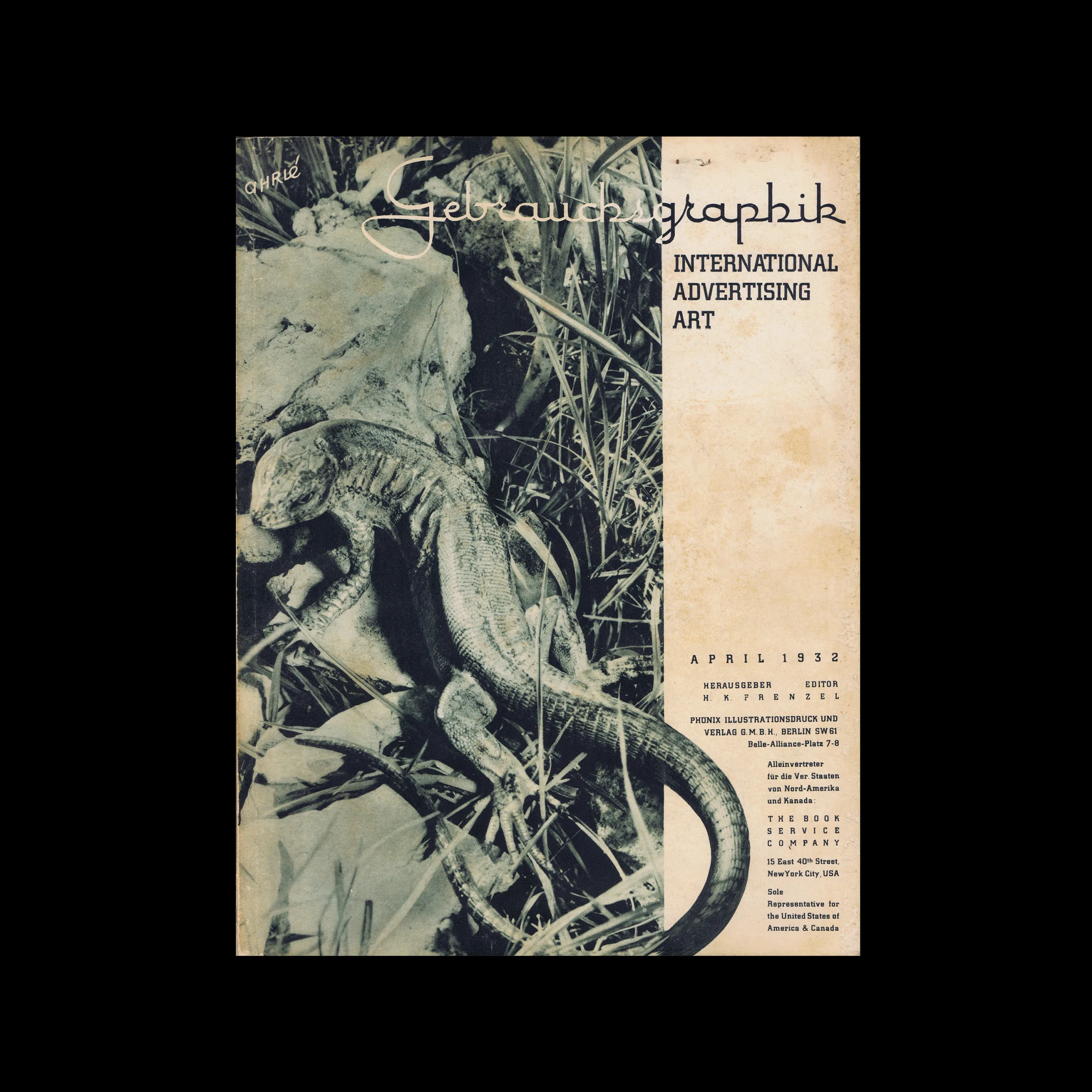 Gebrauchsgraphik, 04, 1932. Cover design by René Ahrlé