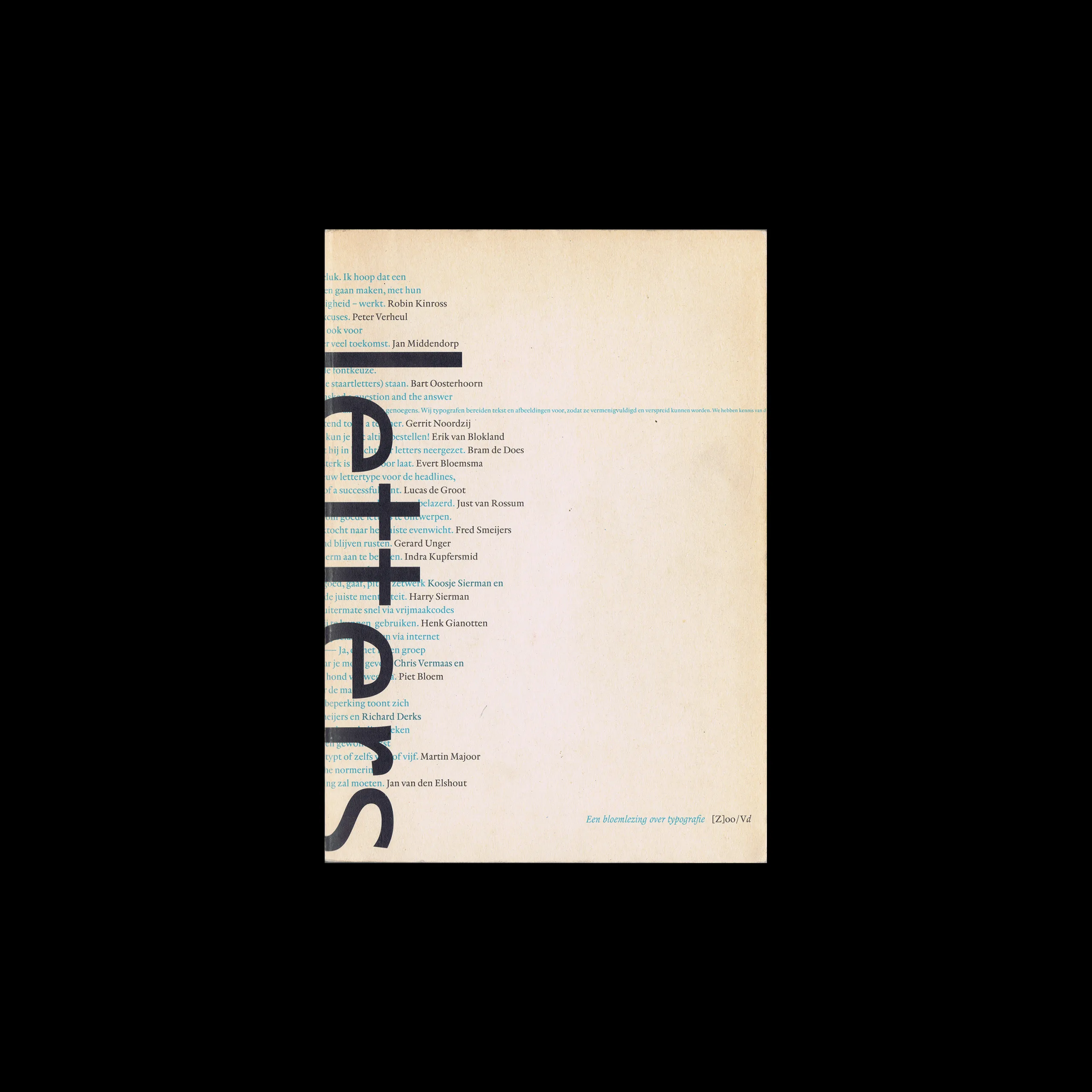 Letters - Monografieën over vormgeving, [Z]OO Producties, 2001