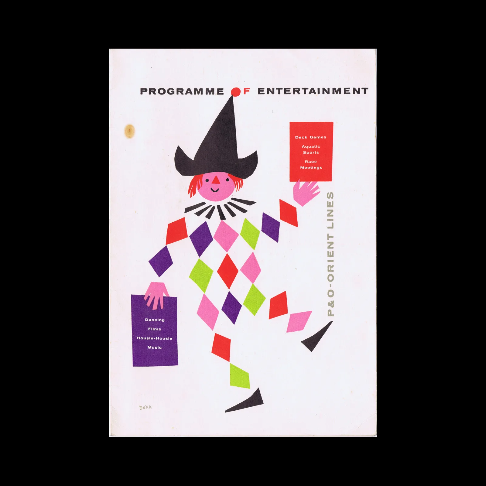 Programme of Entertainment, P&O, 1963
