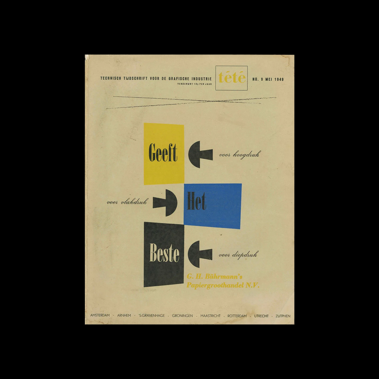 TeTe Technisch Tijdschrift voor de Grafische Industrie, 5de Jaargang No. 9, Mei 1949