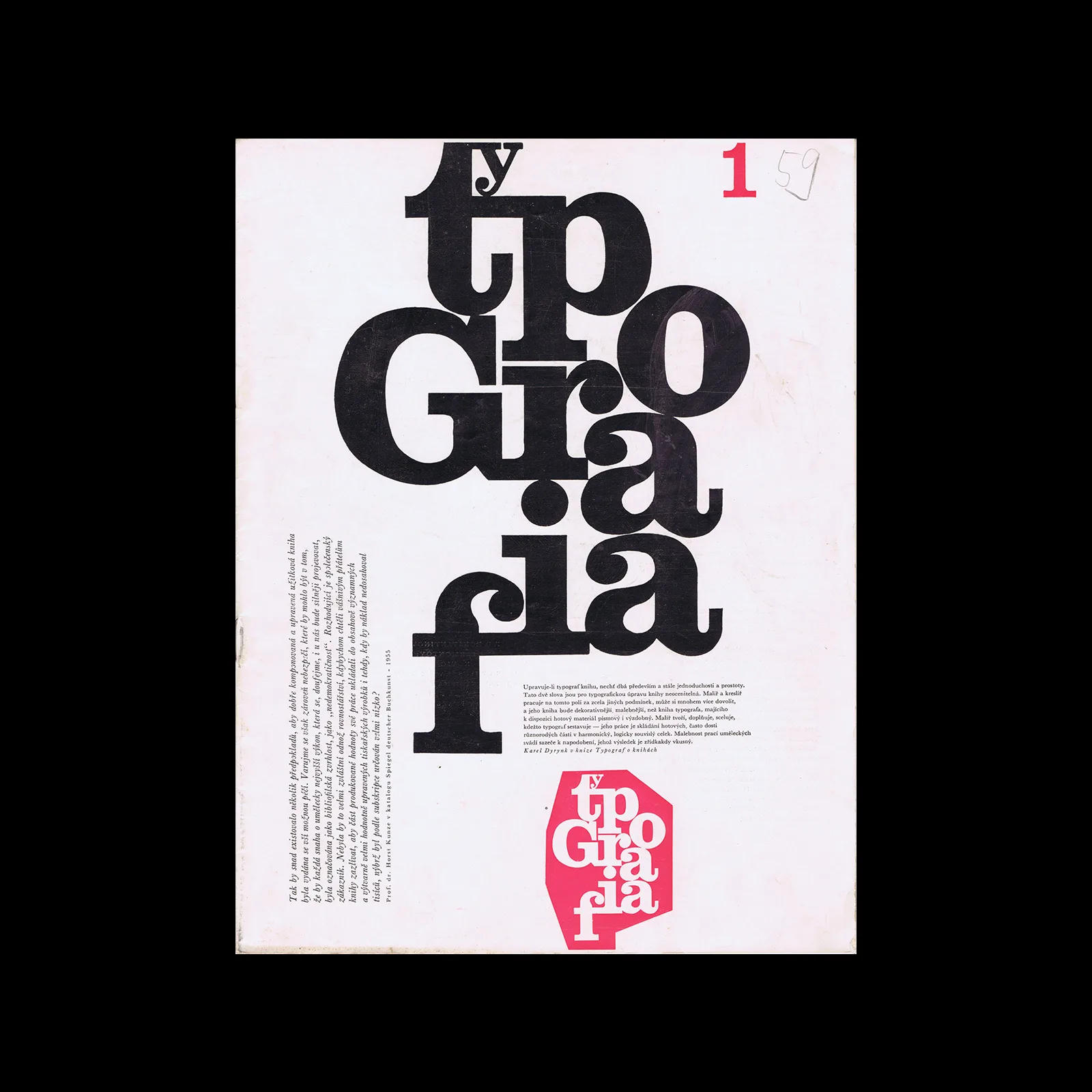 Typografia, ročník 62, 01, 1959