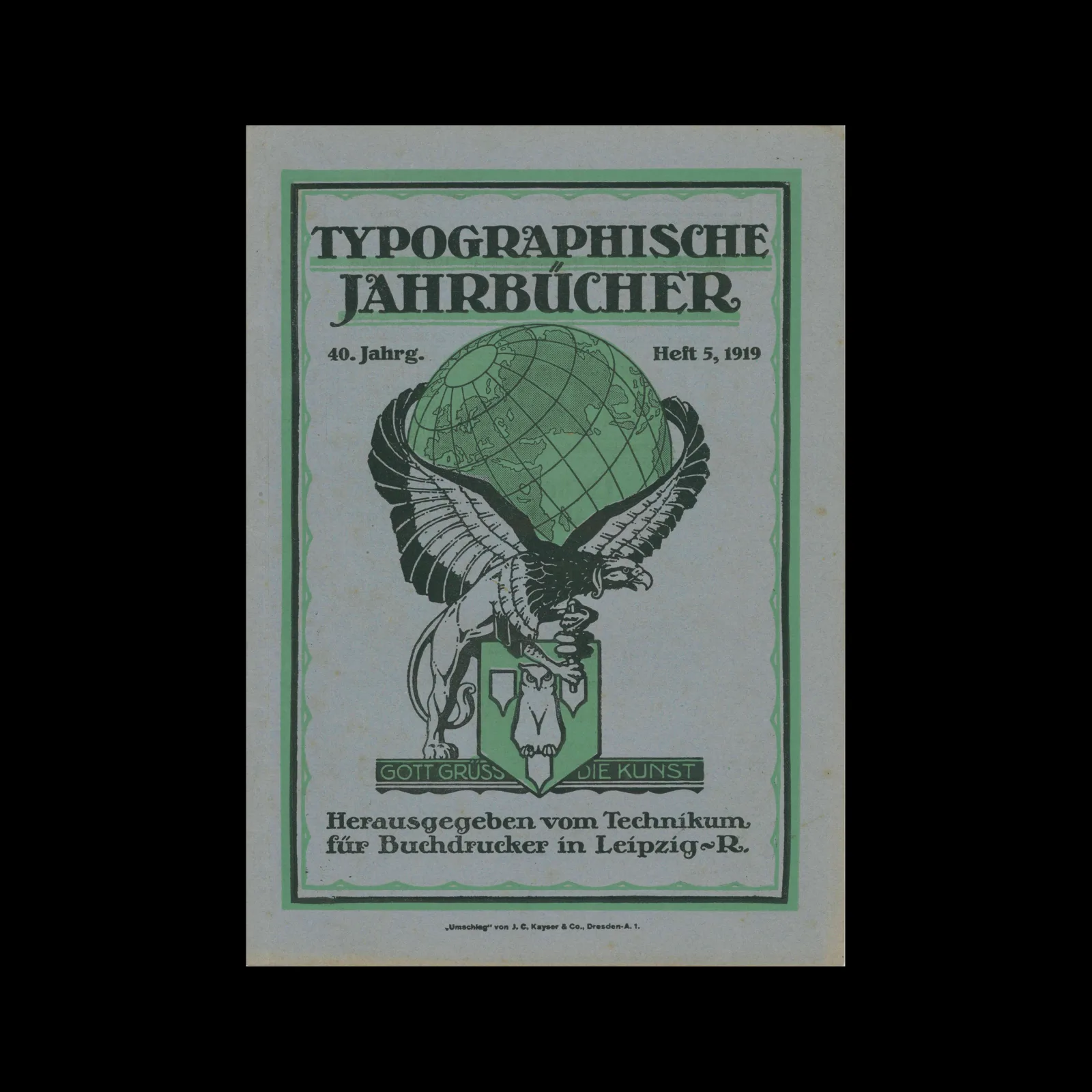 Typographische Jahrbücher, 40 Jahrg., Heft 05, 1919