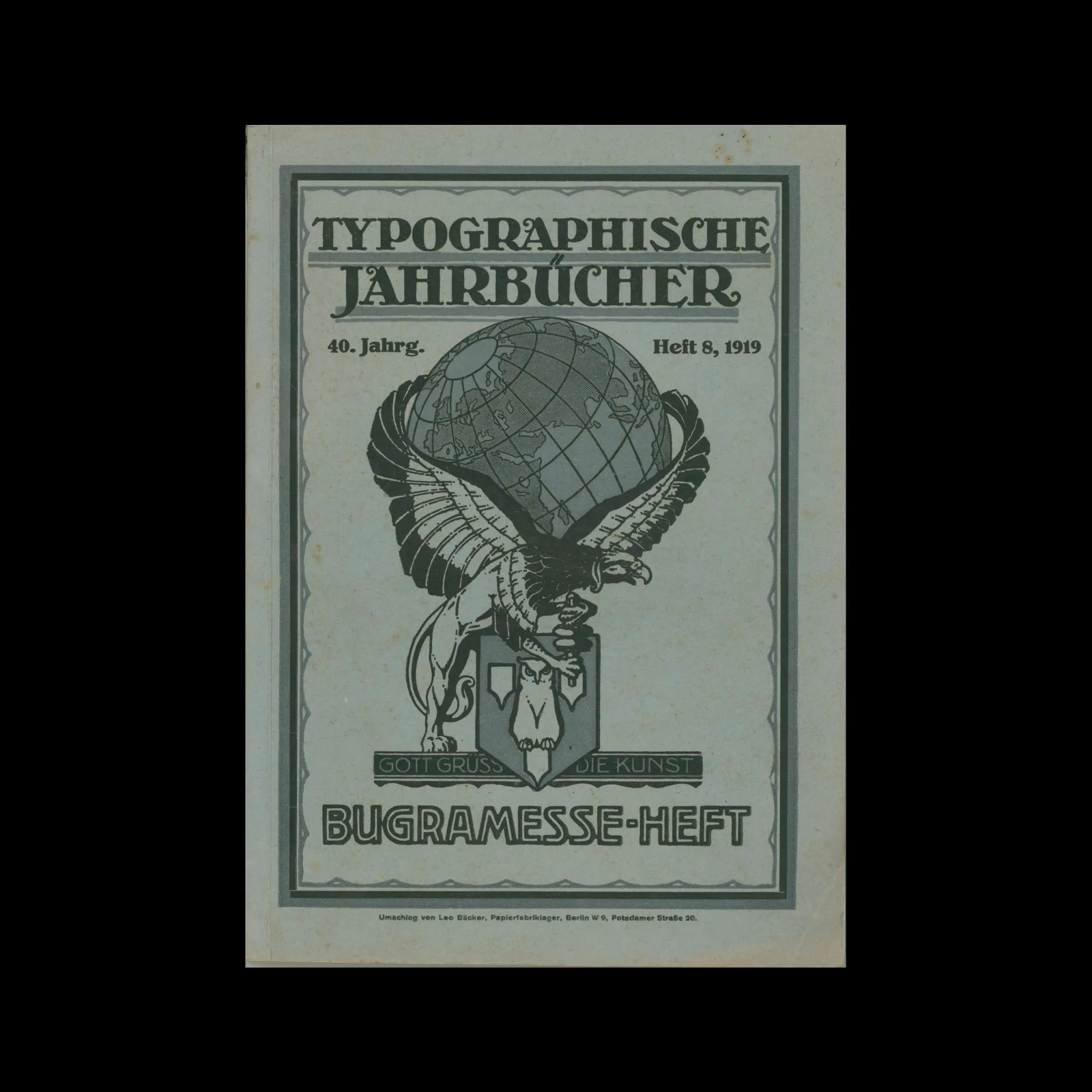 Typographische Jahrbücher, 40 Jahrg., Heft 08, 1919