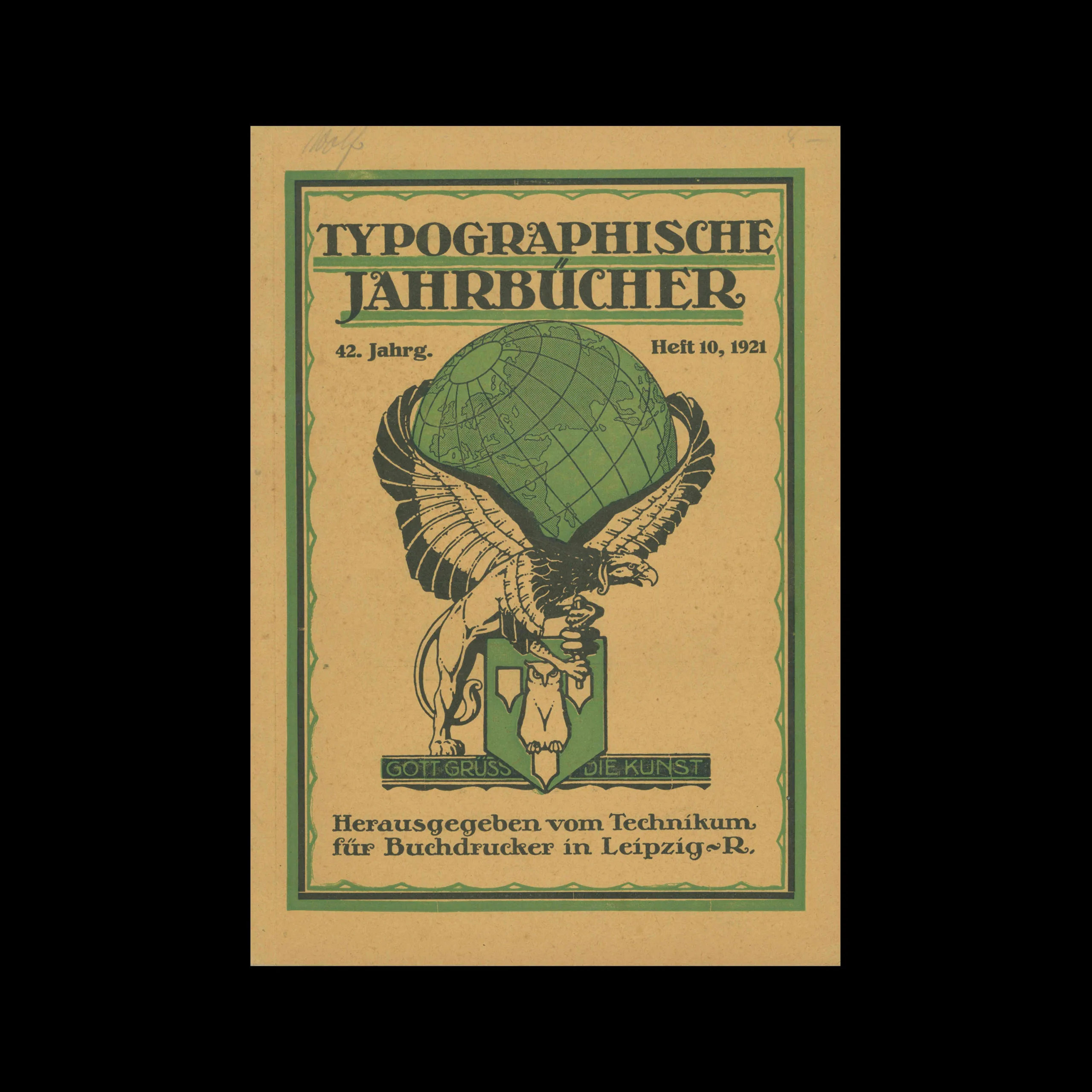 Typographische Jahrbücher, 42 Jahrg., Heft 10, 1921 1 Typographische Jahrbücher, 42 Jahrg., Heft 10, 1921