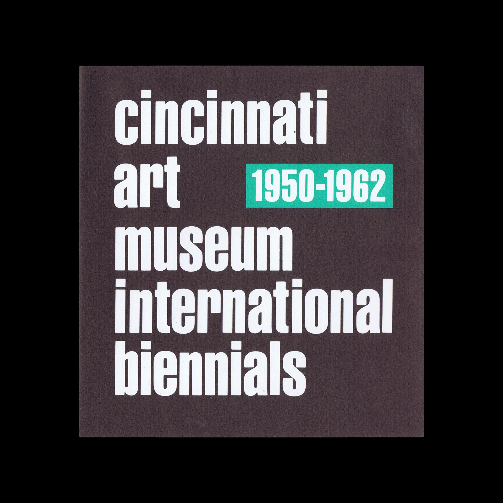 Cincinnati Art Museum International Biennials 1950–1962, Cincinnati Art Museum, 1960s