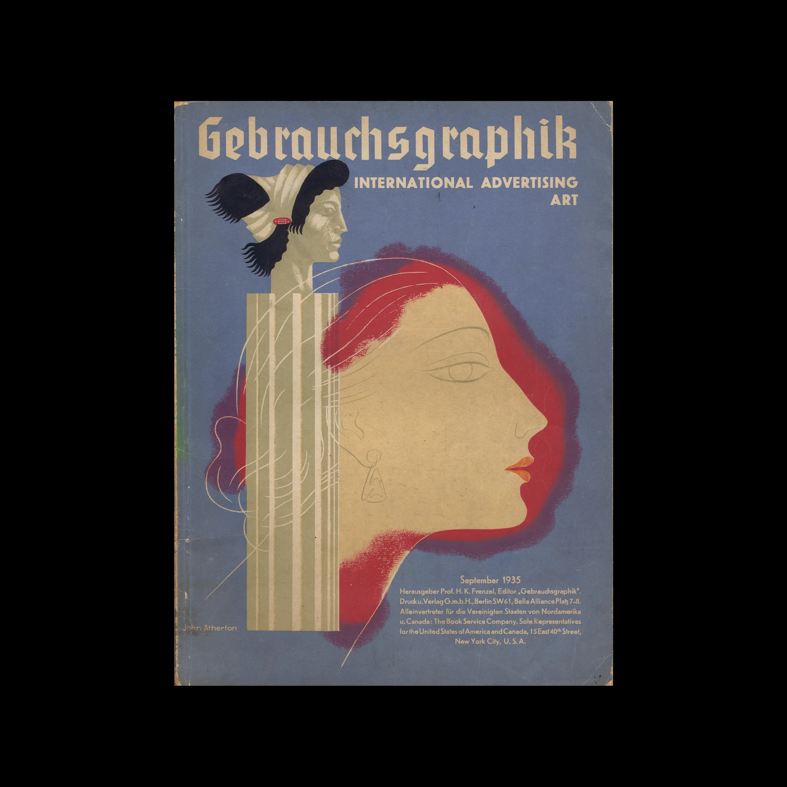 Gebrauchsgraphik, 09, 1935. Cover design by John Atherton
