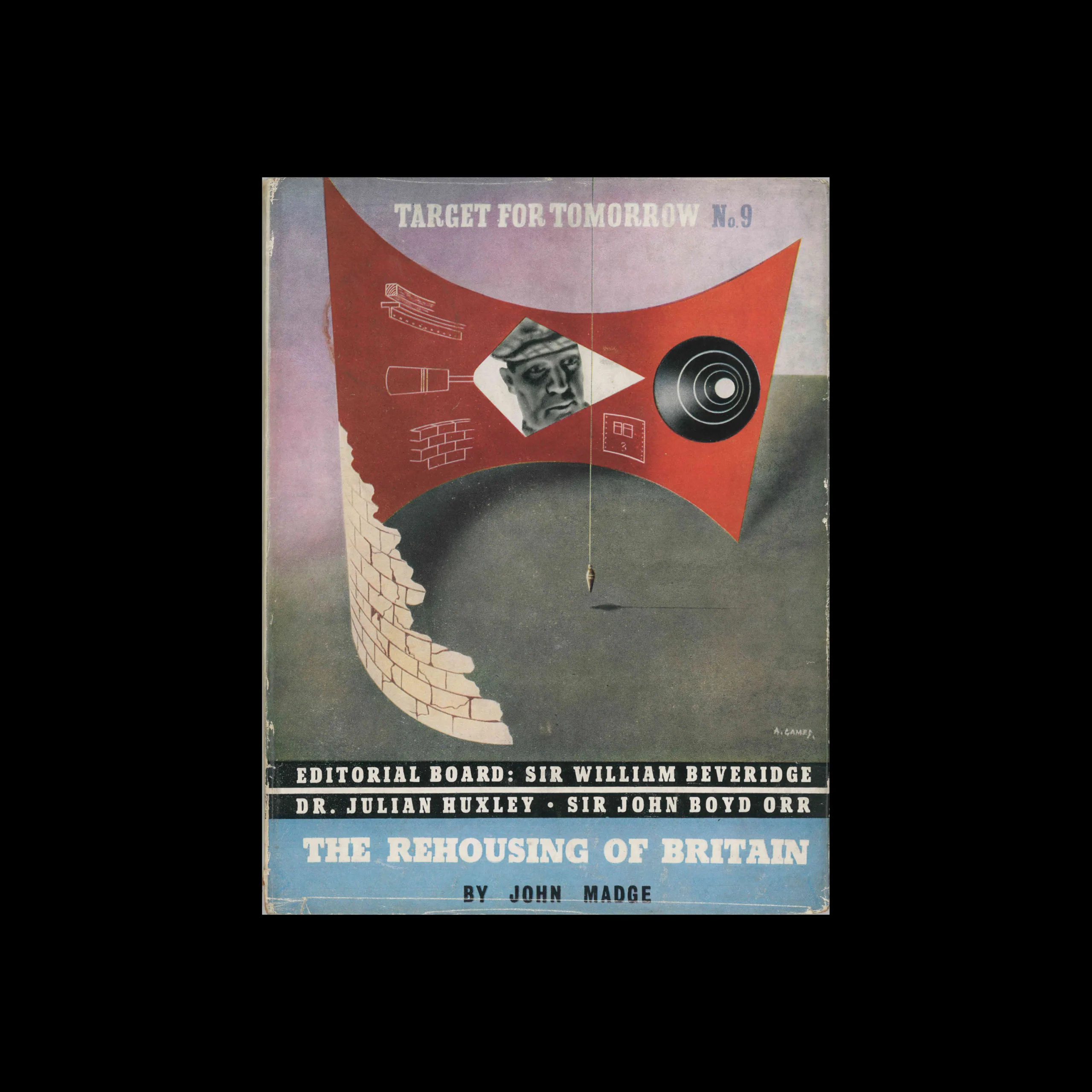 Target For Tomorrow 09: The Rehousing of Britain, The Pilot Press, 1943. Cover design by Abram Games