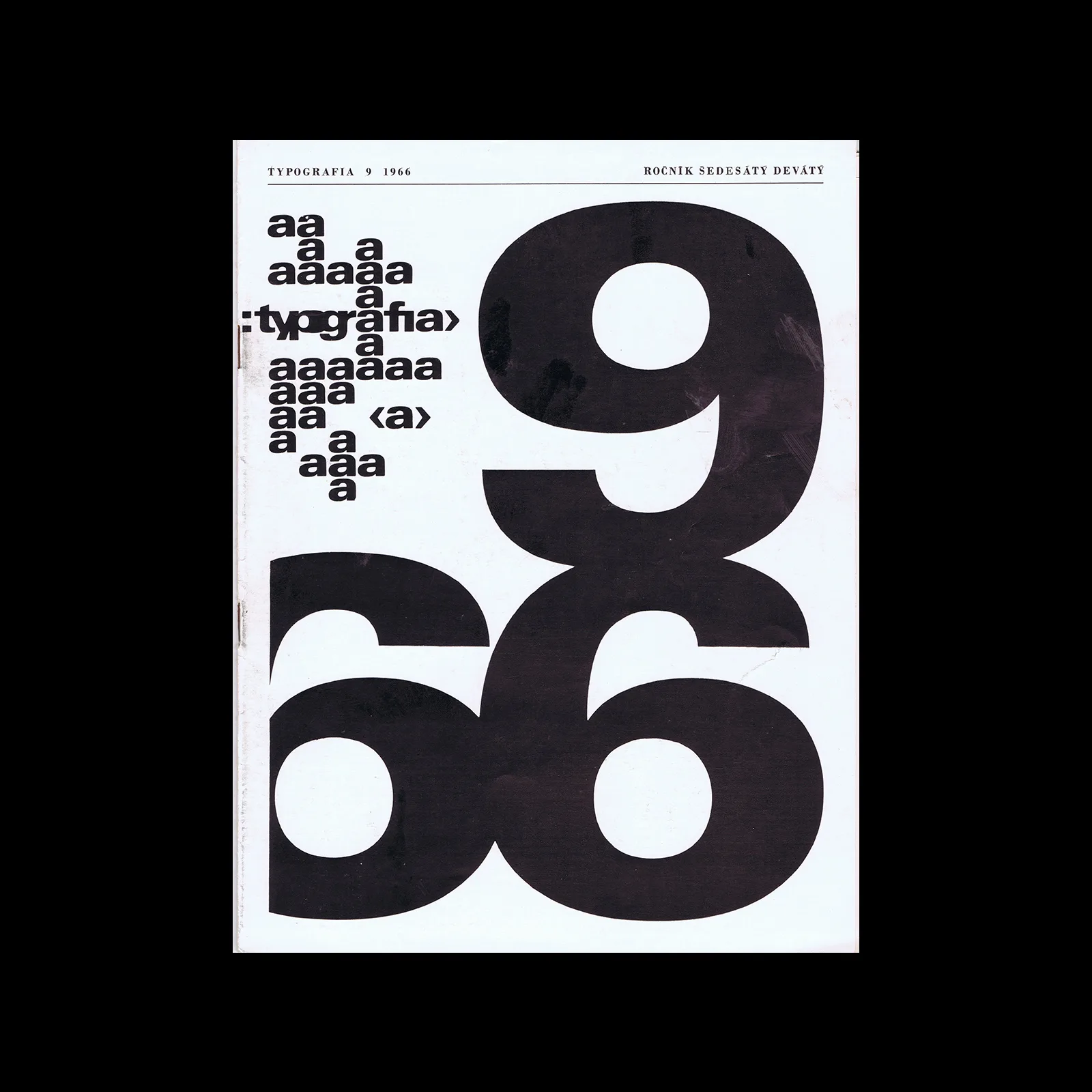 Typografia, ročník 69, 09, 1966. Cover design by Oldřich Hlavsa
