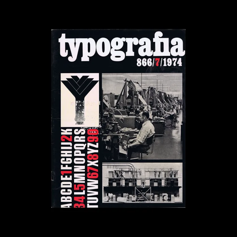 Typografia, ročník 77, 07, 1974. Magazine design by Vladimír Lutterer