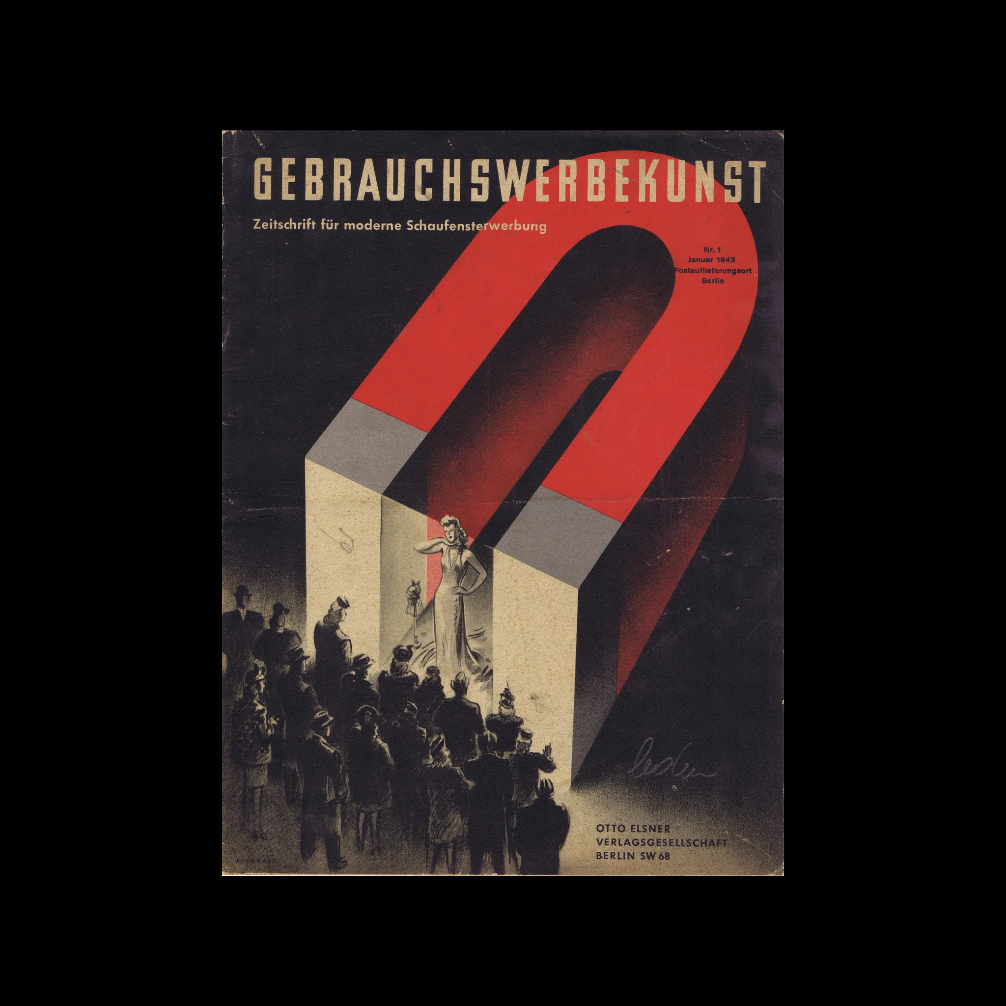 Gebrauchswerbekunst, Modern Window Display, 19 Jahrgang, No. 01, January 1943