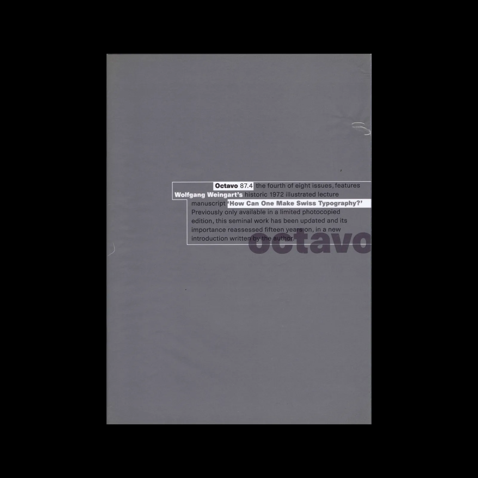 Octavo Issue 87.4, 1987