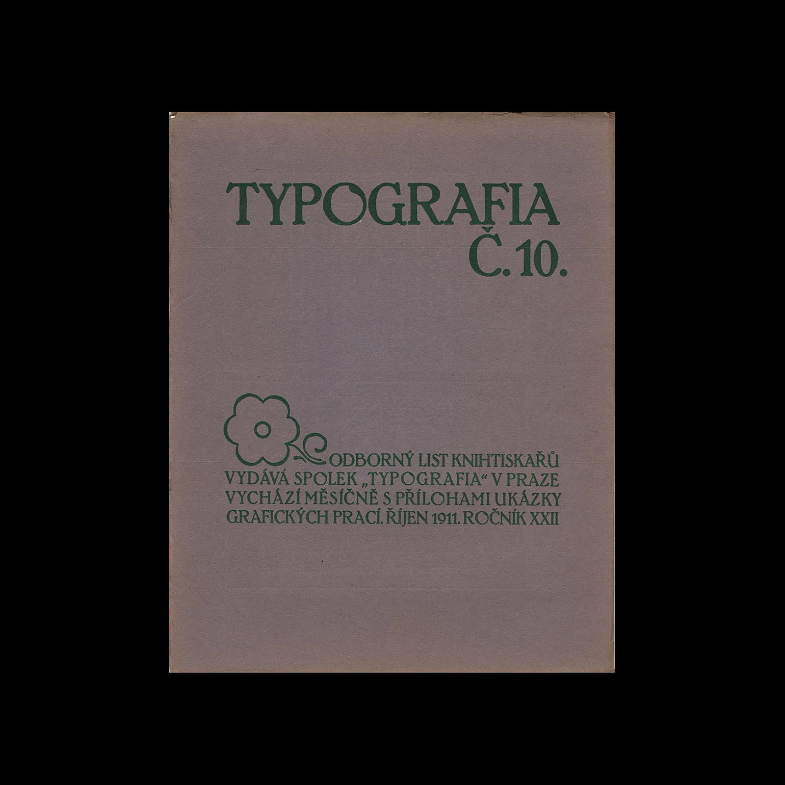 Typografia, ročník 22, 10, 1911 1 Typografia, ročník 22, 10, 1911