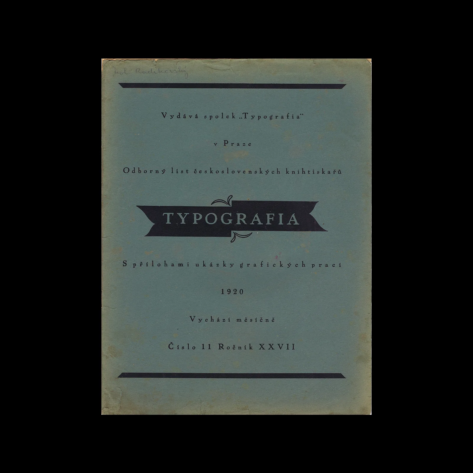 Typografia, ročník 27, 11, 1920