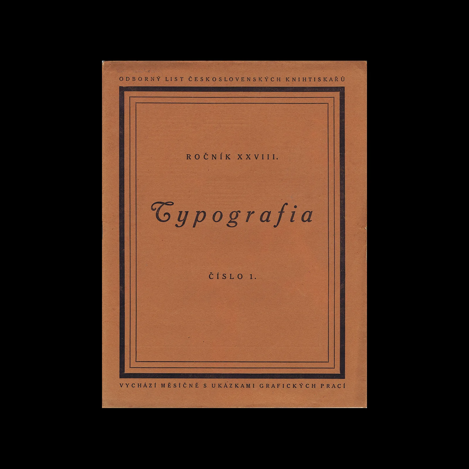 Typografia, ročník 28, 01, 1921 1 Typografia, ročník 28, 01, 1921