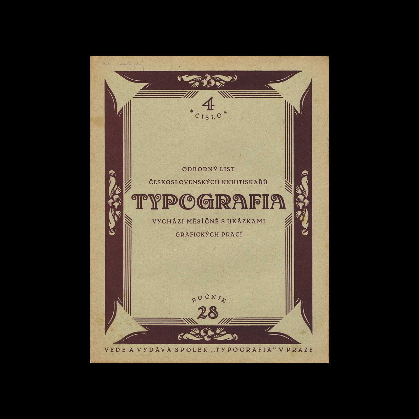 Typografia, ročník 28, 04, 1921