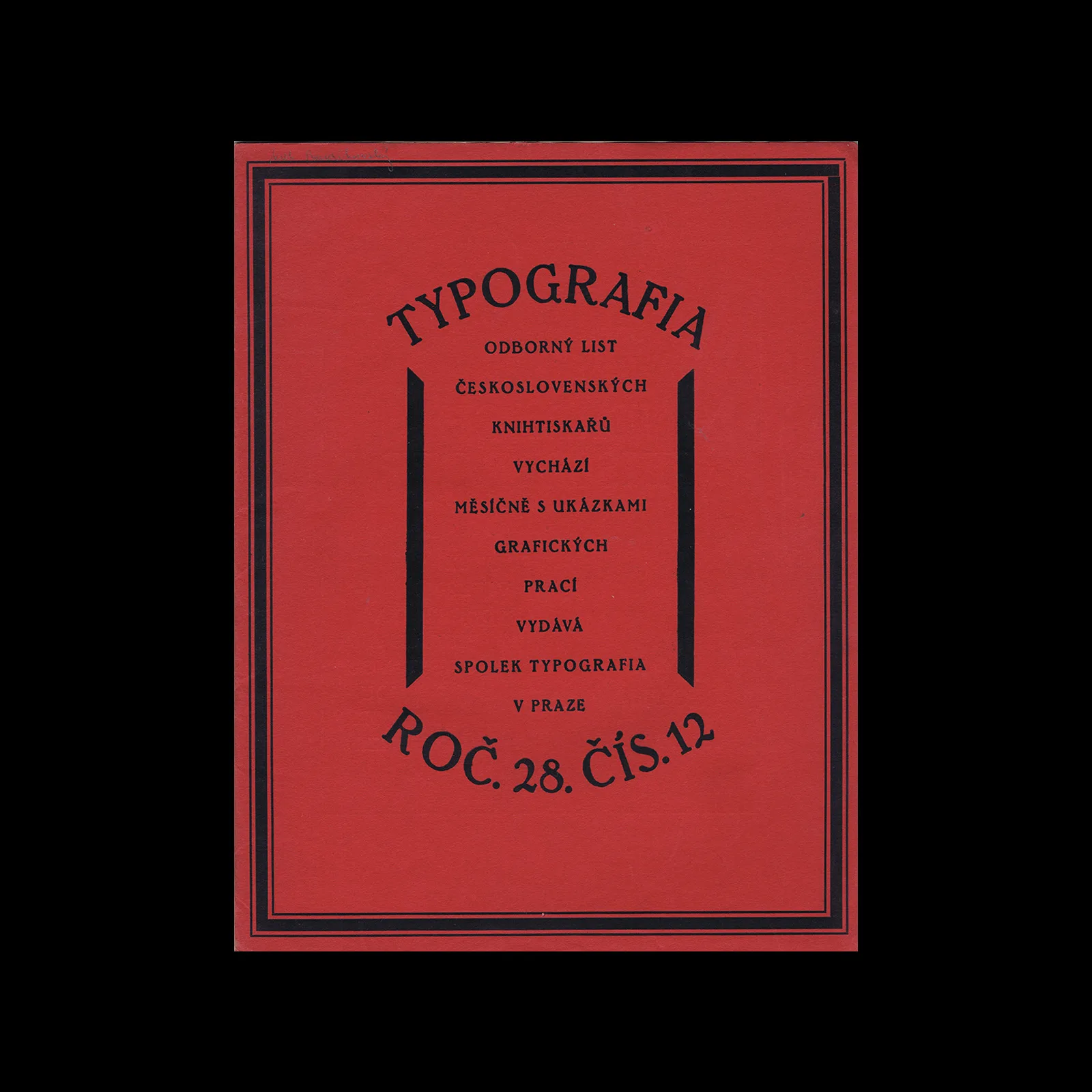 Typografia, ročník 28, 12, 1921