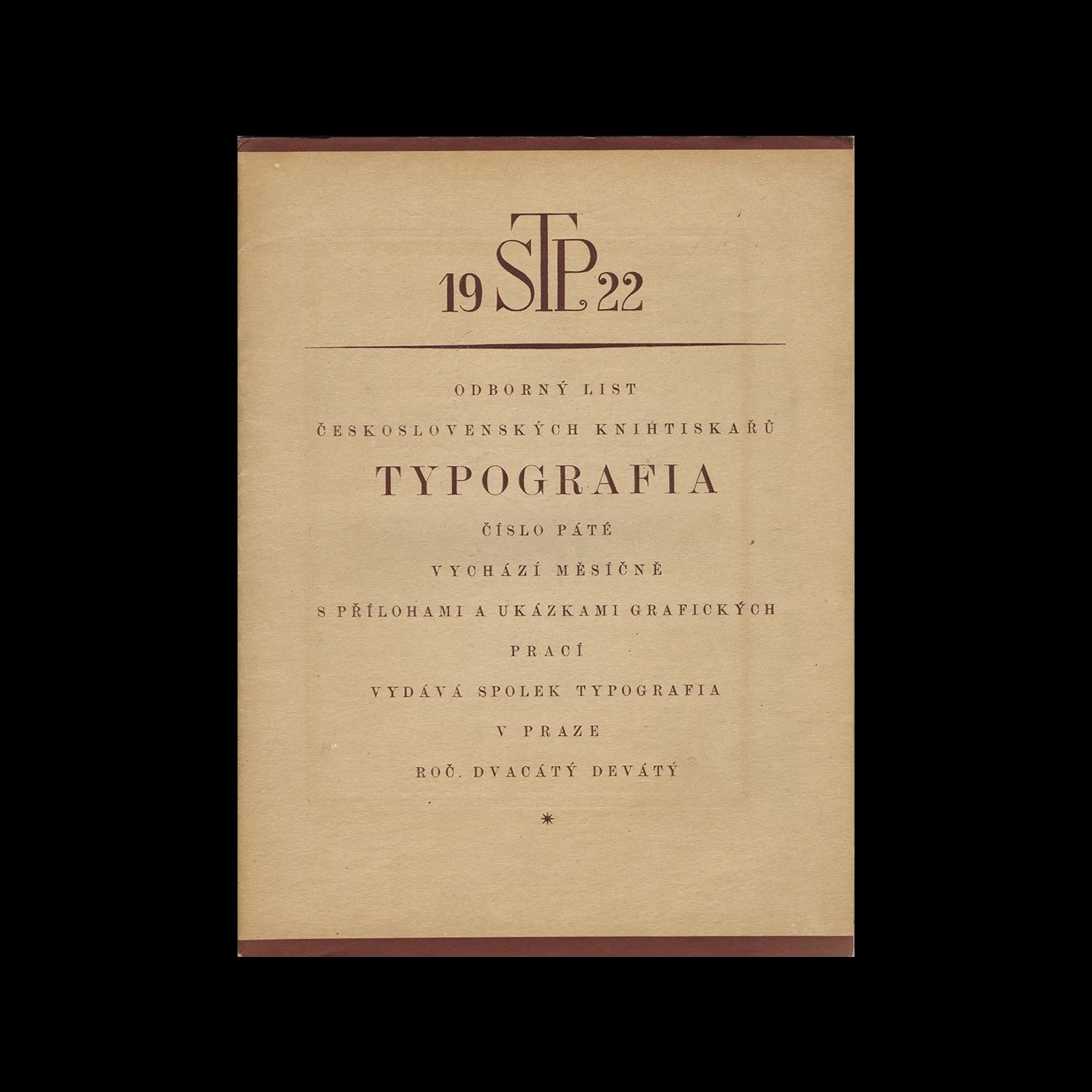 Typografia, ročník 29, 05, 1922